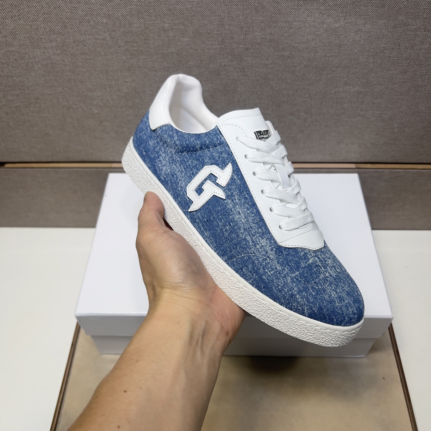 Givenchy Men's Casual Sneakers Blue Denim Leather Trim Size 38-44 7 i1745340839312 4653 0 5