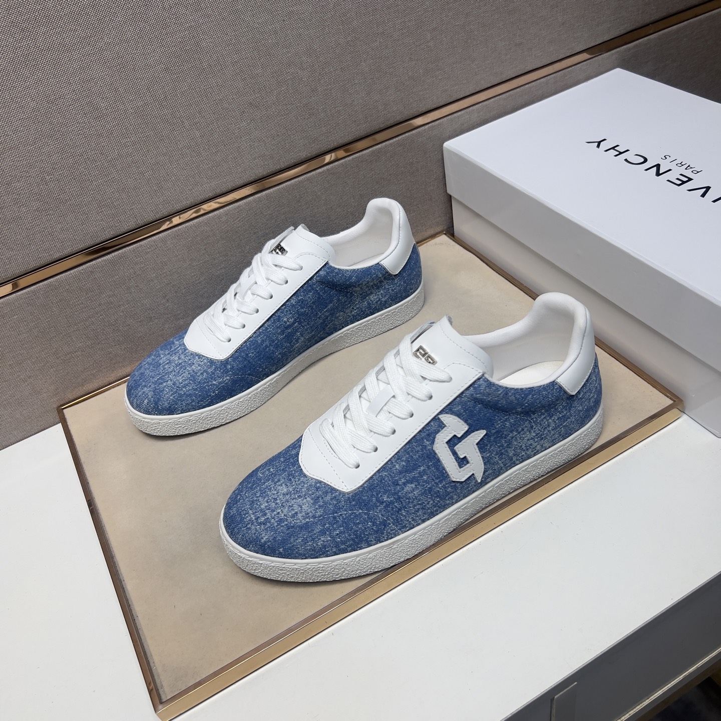 Givenchy Men's Casual Sneakers Blue Denim Leather Trim Size 38-44 3 i1745340839334 3282 0 1