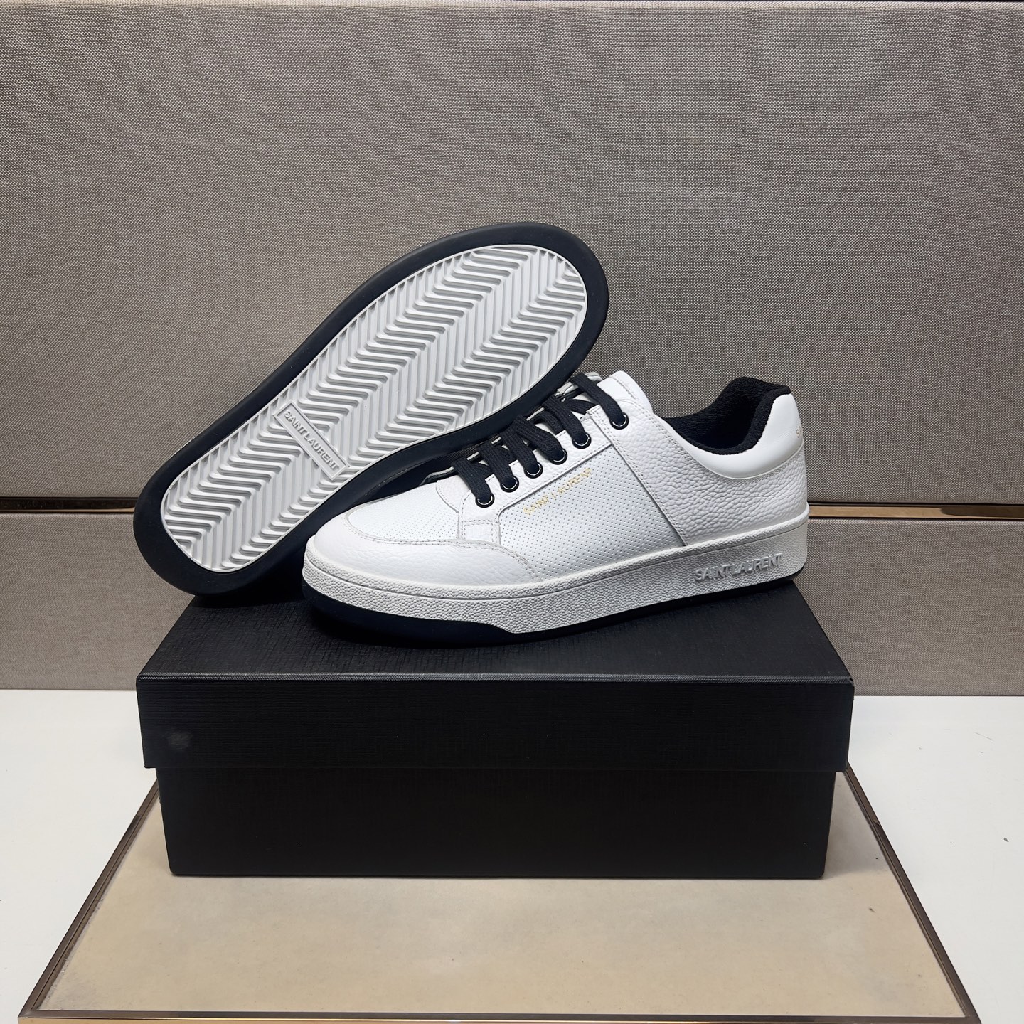 Saint Laurent Men's White Leather Court Classic SL/06 Sneakers, Sizes 38-44 9 i1745600876881 9717 0 7
