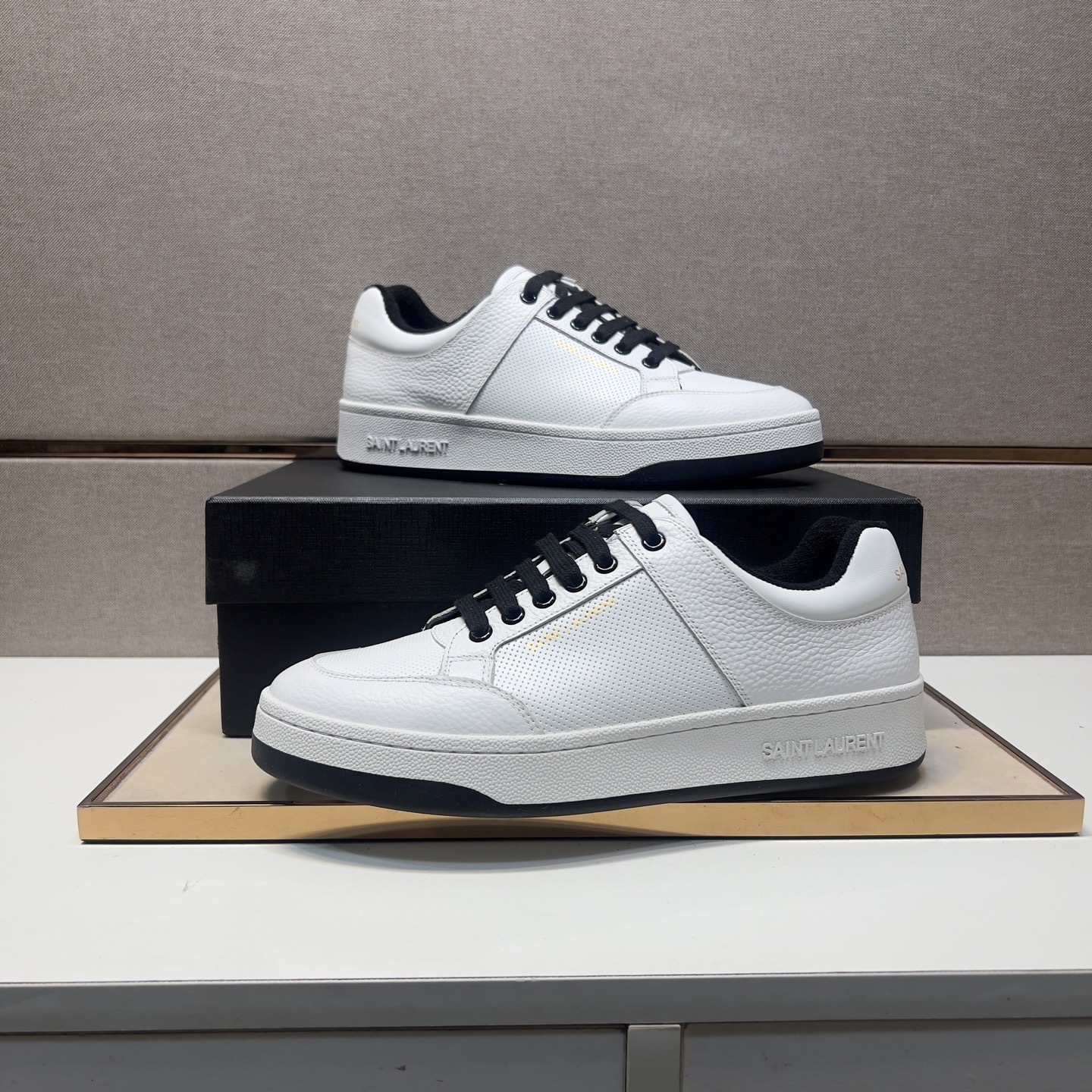 Saint Laurent Men's White Leather Court Classic SL/06 Sneakers, Sizes 38-44 6 i1745600877942 7717 0 4