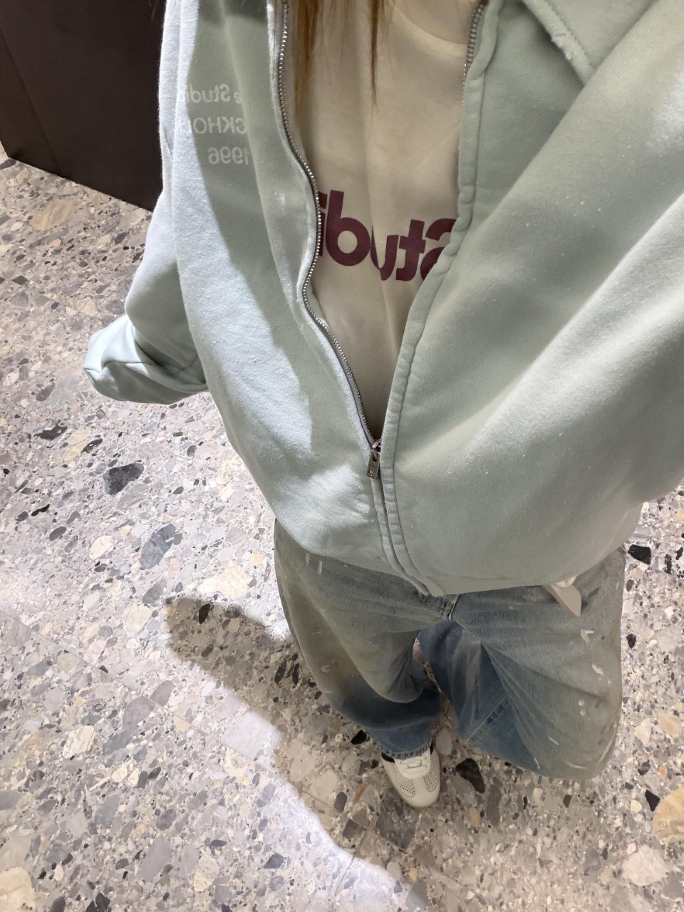 NO:946285,6104# 1996 new distressed zipper sweatshirt, same style for men and women, upper body sharing + size,,hoodie,sweatshirts,198609096104#  1996新款做旧拉链卫衣 男女同款 上身分享+尺码,,hoodie,sweatshirts,,Women's clothing