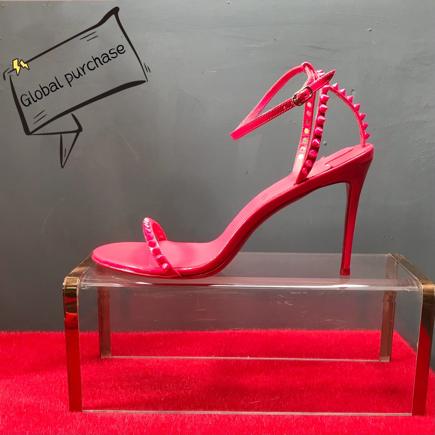 NO:588251,High-end customized autumn and winter rivet design new series!  H10Cm, size 34-42. Customized genuine leather outsole is non-returnable and non-exchangeable -019, fluorescent rose red leather, fluorescent rose red lamb lining. Rose red rivets, official website synchronization Standard European code Reference:-019 Color:rose/rose Material:cowhide/rivet Lining:patent leather Heel heigh:10Cm Sole:leather sole Size:EUR 34-42 (US 4-11)  :,,christian louboutin,Leather soles19860909高端订制 秋冬铆钉设计新款系列！ H10Cm,尺码34-42码.真皮大底订制款不退不换-019,荧光玫红柒皮,荧光玫红羊里.玫红铆钉,官网同步 标准欧码 Reference:-019 Color:rose/rose Material:cowhide/rivet Lining:patent leather Heel heigh:10Cm Sole:leather sole Size:EUR 34－42（US 4一11) :,,christian louboutin,Leather soles,Women's Shoes