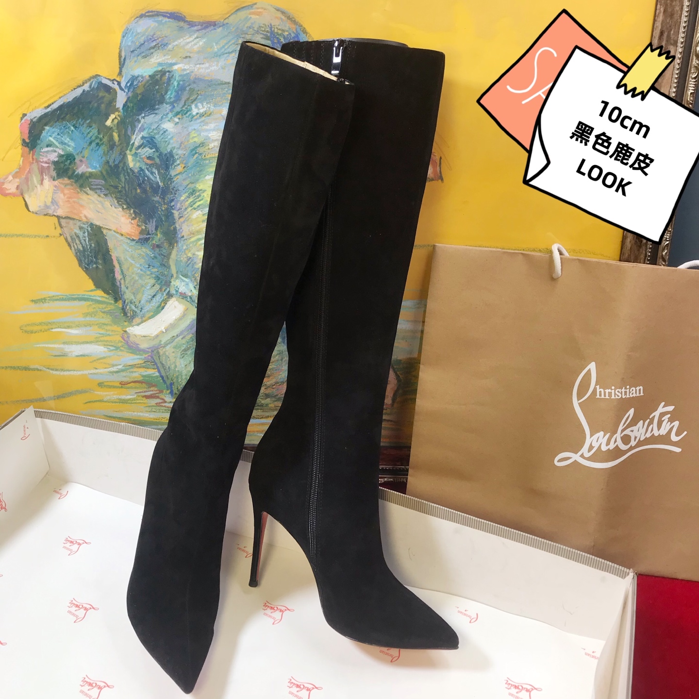 NO:588225,High-end customized autumn and winter boots series!  H10Cm, size 34-43. Private model zipper. 902-016 black cowhide. Sheepskin lining, genuine leather outsole. Official website synchronization, 16-inch boots. Standard European code. Reference: 902-016 Color: black Material: veau velours Lining: goat leather Heel heigh: 10Cm Sole: leather sole Size: EUR 34-43 (US 4-11)  :,,christian louboutin,boots,cowhide,sheepskin,Leather soles19860909高端订制 秋冬靴系列！ H10Cm,尺码34-43码.私模商标拉链 .902-016黑牛皮.羊皮里,真皮大底.官网同步,16寸长靴 标准欧码 Reference:902-016 Color:black Material:veau velours Lining:goat leather Heel heigh:10Cm Sole:leather sole Size:EUR 34－43（US 4一11) :,,christian louboutin,boots,cowhide,sheepskin,Leather soles,Women's Shoes