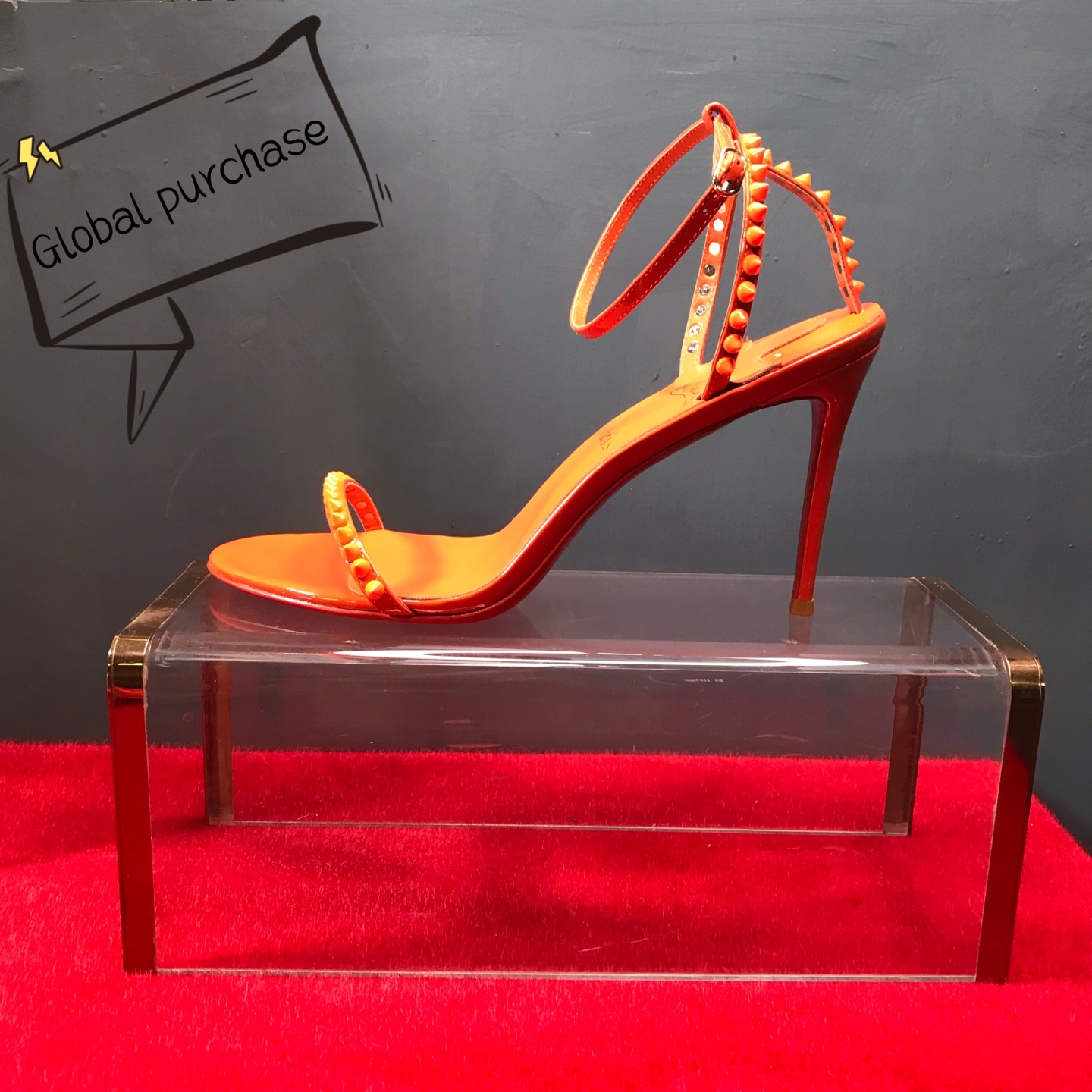 NO:588273,High-end customized autumn and winter rivet design new series!  H10Cm, size 34-42. Customized genuine leather outsole is non-refundable and non-exchangeable -019, fluorescent orange leather, fluorescent orange sheep lining. Orange rivets, official website synchronization Standard European size Reference:-019 Color:orange/orange Material:cowhide/rivet Lining:patent leather Heel heigh:10Cm Sole:leather sole Size:EUR 34-42 (US  4-11) :,,christian louboutin,Leather soles19860909高端订制 秋冬铆钉设计新款系列！ H10Cm,尺码34-42码.真皮大底订制款不退不换-019,荧光桔柒皮,荧光桔羊里.桔色铆钉,官网同步 标准欧码 Reference:-019 Color:orange/orange Material:cowhide/rivet Lining:patent leather Heel heigh:10Cm Sole:leather sole Size:EUR 34－42（US 4一11) :,,christian louboutin,Leather soles,Women's Shoes