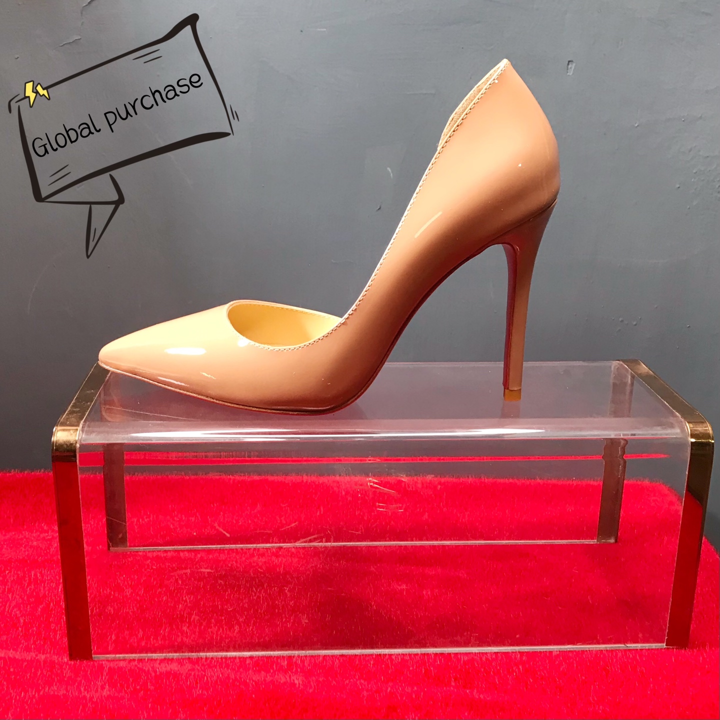 NO:604794,High-end customization, a classic series!  H10Cm, size 35-42. Size 35. Size 40, size 41. Customized, non-returnable and non-exchangeable.-001 Nude leather No:-001 Color:nude Material:patent leather Lining:goat leather Heel height:10Cm Sole:leather sole Size:EUR 35-42 (US 4-11):,19860909高端订制 一精典款系列！ H10Cm,尺码35-42码.35码.40码,41码订制不退不换.-001裸色柒皮 No:-001 Color:nude Material:patent leather Lining:goat leather Heel heigh:10Cm Sole:leather sole Size:EUR 35－42（US 4一11) :,,Women's Shoes