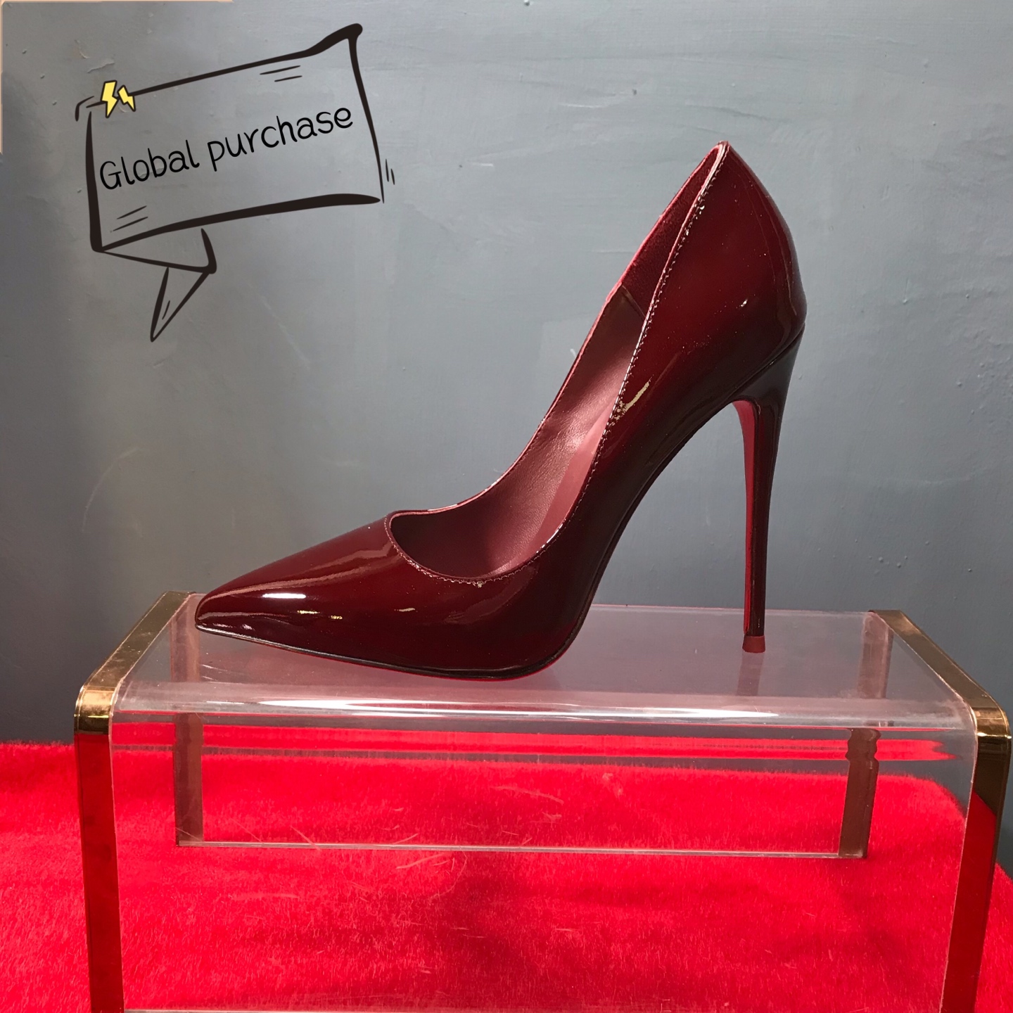 NO:604802,High-end customized classic series! H12Cm, size 34-42. Customized models are non-refundable and non-exchangeable. -001. Burgundy seven leather, burgundy sheepskin lining Standard European code Reference:-001 Color:wine/wine Material:patent leather Lining:goat leather Heel high:12Cm Sole:leather sole Size:EU 34-42 (US 4-11):,,christian louboutin,sheepskin19860909高端订制 精典款系列！ H12Cm,尺码34-42码.订制款不退不换.-001.酒紅柒皮,酒紅羊皮里 标准欧码 Reference:-001 Color:wine/wine Material:patent leather Lining:goat leather Heel heigh:12Cm Sole:leather sole Size:EU 34－42（US 4一11) :,,christian louboutin,sheepskin,Women's Shoes