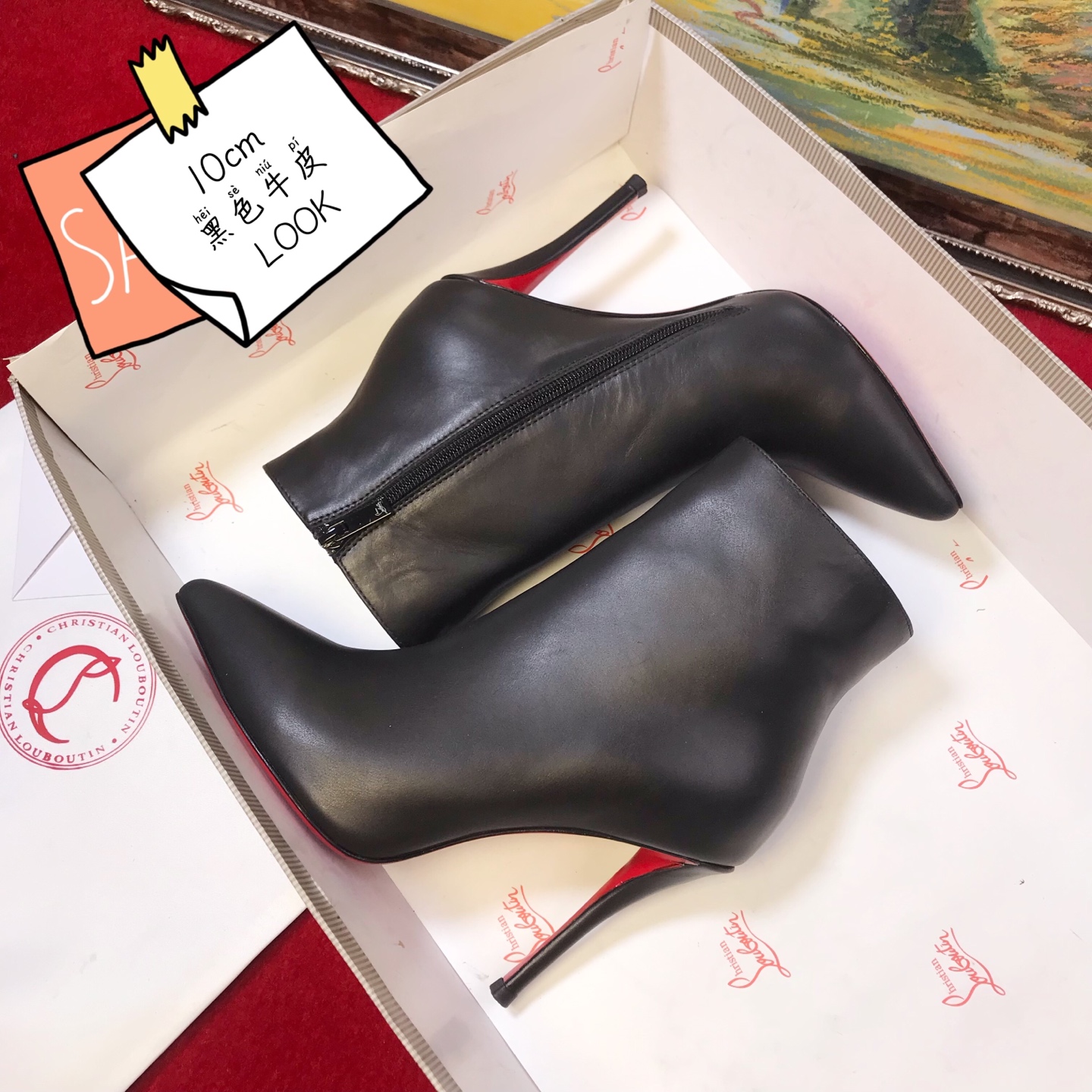 NO:604801,High-end customized autumn and winter boots series!  H10Cm, size 34-42.-001. Black cowhide, private model trademark, standard European code Reference:-001 Color: black Material: half Leather Lining: sheep leather Heel high: 10Cm Sole: leather sole Size: EUR 34-42 (US 4-11):,, christian louboutin, boots, cowhide19860909高端订制 秋冬靴系列！ H10Cm,尺码34-42码.-001.黑色牛皮,私模商标 标准欧码 Reference:-001 Color:black Material:half Leather Lining:sheep leather Heel heigh:10Cm Sole:leather sole Size:EUR 34－42（US 4一11) :,,christian louboutin,boots,cowhide,Women's Shoes