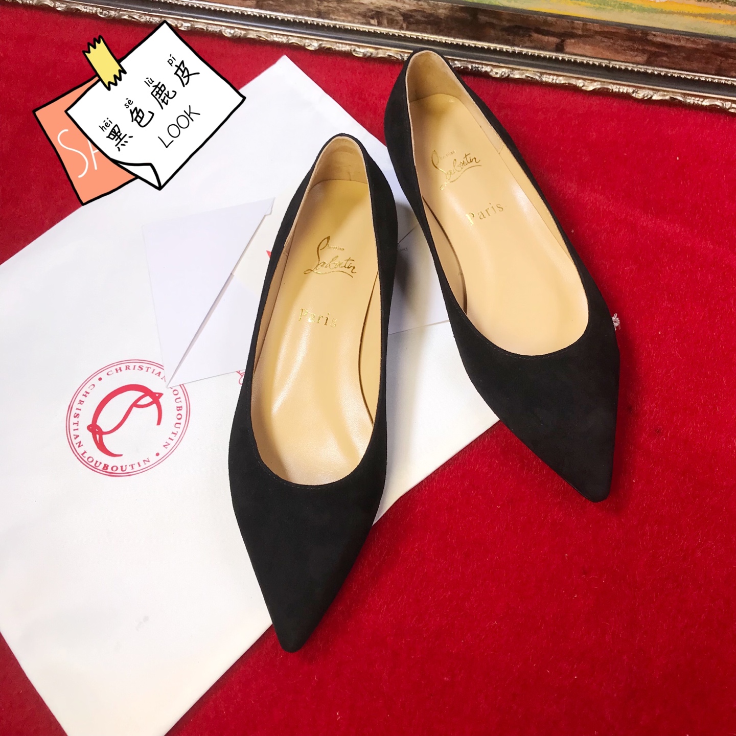 NO:620815,High-end customized classic series!  H1Cm, size 35-42. Genuine leather outsole. 21096-black deerskin, official website synchronized standard European size Reference: 21096- Color: black Material: cray velours Lining: goat leather Heel high: 1Cm Sole: leather sole Size: EUR 35-42 (US 4-11):,, christian louboutin, Leather soles19860909高端订制 精典款系列！ H1Cm,尺码35-42码.真皮大底.21096-黑鹿皮,官网同步 标准欧码 Reference:21096- Color:black Material:cray velours Lining:goat leather Heel heigh:1Cm Sole:leather sole Size:EUR 35－42（US 4一11) :,,christian louboutin,Leather soles,Women's Shoes