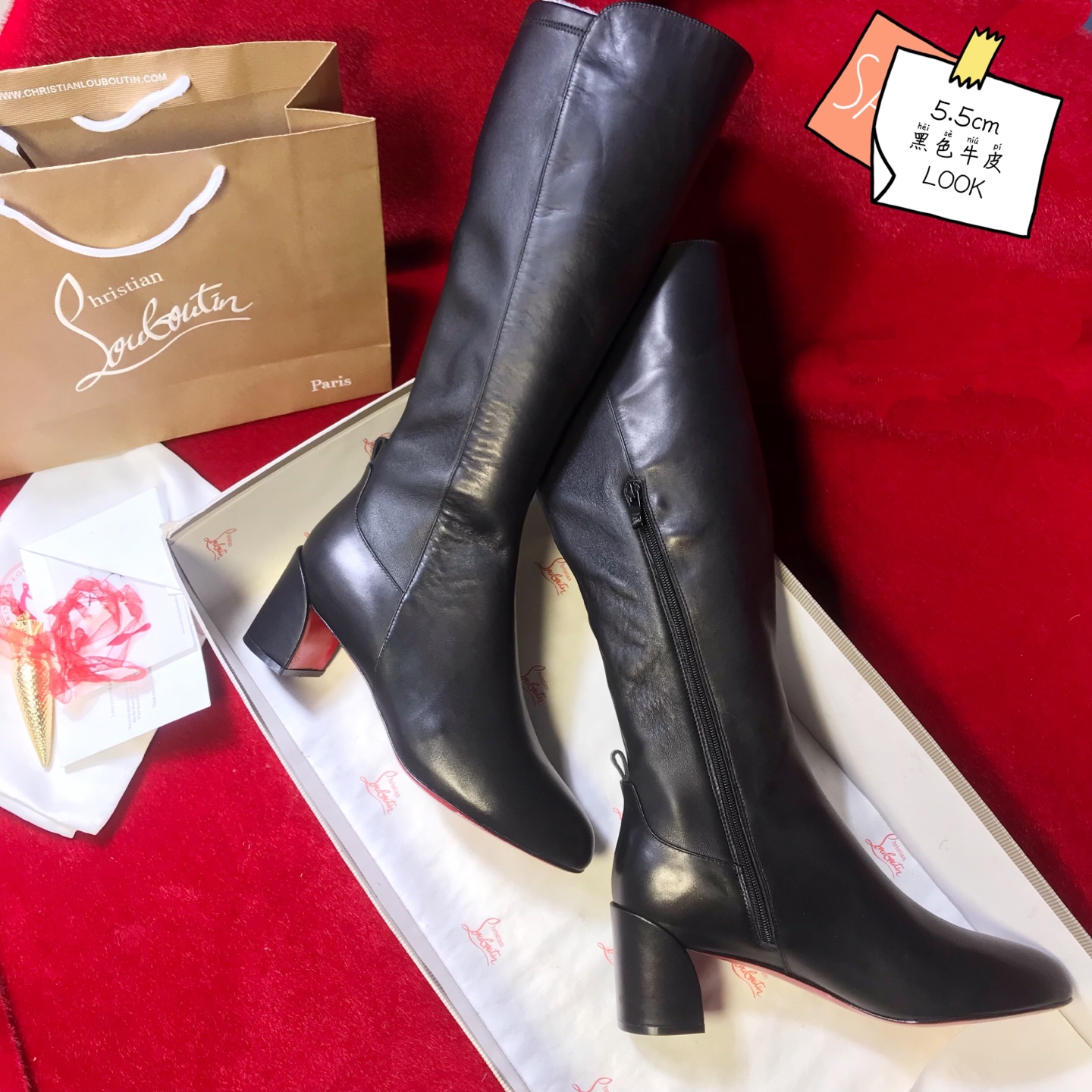 NO:620831,High-end customized autumn and winter boots series! H5.5Cm, size 35-42. Genuine leather outsole,, 35-42 (US 4-11):,,christian louboutin,boots,cowhide,Leather soles19860909高端订制 秋冬靴系列！ H5.5Cm,尺码35-42码.真皮大底,,X4021－4.黑色牛皮.黑羊弹力皮.｛下单请注意:绵羊弹力皮有皱纹,属正常現象.不是故障问题） 标准欧码 Reference:X4021－4 Color:black/black Material:cowhide Lining:sheep leather Heel heigh:5.5Cm Sole:leather sole Size:EUR 35－42（US 4一11) :,,christian louboutin,boots,cowhide,Leather soles,Women's Shoes