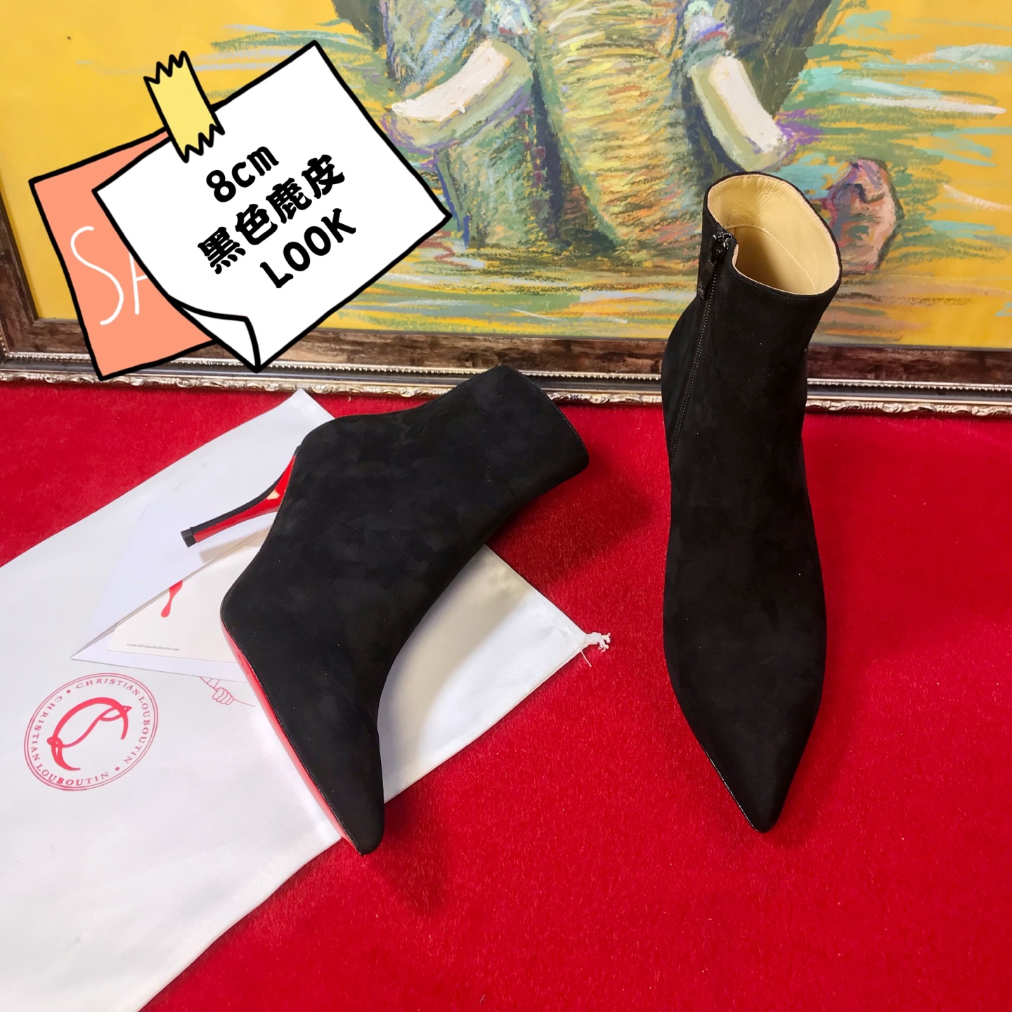 NO:643325,High-end customized autumn and winter boots series!  H8Cm, size 35-42. Private model trademark zipper. Leather outsole. Ⅹ391857-001 black sheep. Official website synchronization standard European size. Reference:  :,,christian louboutin,boots,sheep,Leather soles19860909高端订制 秋冬靴系列！ H8Cm,尺码35-42码.私模商标拉链 .真皮大底.Ⅹ391857-001黑色羊猄.官网同步 标准欧码. Reference:X391857-001 Color:black Material:veau velourd Lining:goat leather Heel heigh:8Cm Sole:leather sole Size:EUR 34－42（US 4一11) :,,christian louboutin,boots,sheep,Leather soles,Women's Shoes