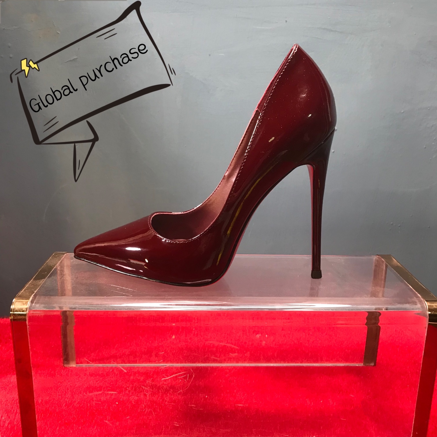 NO:643347,High-end customized classic series! H12Cm, size 34-42. Customized models are non-refundable and non-exchangeable. -001. Burgundy seven leather, burgundy sheepskin lining Standard European code Reference:-001 Color:wine/wine Material:patent leather Lining:goat leather Heel high:12Cm Sole:leather sole Size:EU 34-42 (US 4-11):,,christian louboutin,sheepskin19860909高端订制 精典款系列！ H12Cm,尺码34-42码.订制款不退不换.-001.酒紅柒皮,酒紅羊皮里 标准欧码 Reference:-001 Color:wine/wine Material:patent leather Lining:goat leather Heel heigh:12Cm Sole:leather sole Size:EU 34－42（US 4一11) :,,christian louboutin,sheepskin,Women's Shoes