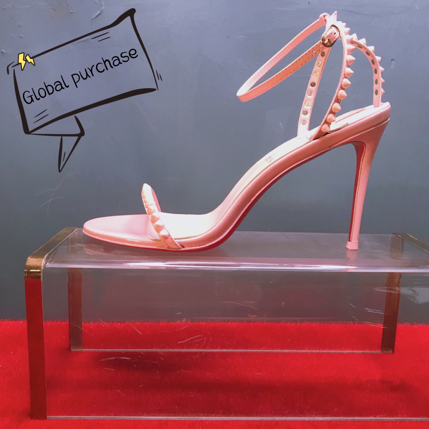 NO:670466,High-end customization 2026 spring and summer new rivet design series!  H10Cm, size 34-42. Customized genuine leather outsole is non-returnable and non-exchangeable - 019 light pink leather, light pink sheep lining, silver copper feet. Official website synchronization standard European code Reference:-019 Color: pink Material: cowhide/rivet Lining: patent leather Heel heigh: 10Cm Sole: leather sole Size: EUR 34-42 (US 4-11):,, christian  Louboutin,Leather soles19860909高端订制 2026年春夏铆钉设计新款系列！ H10Cm,尺码34-42码.真皮大底订制款不退不换-019浅粉柒皮,浅粉羊里,银色铜脚钉.官网同步 标准欧码 Reference:-019 Color:pink Material:cowhide/rivet Lining:patent leather Heel heigh:10Cm Sole:leather sole Size:EUR 34－42（US 4一11) :,,christian louboutin,Leather soles,Women's Shoes