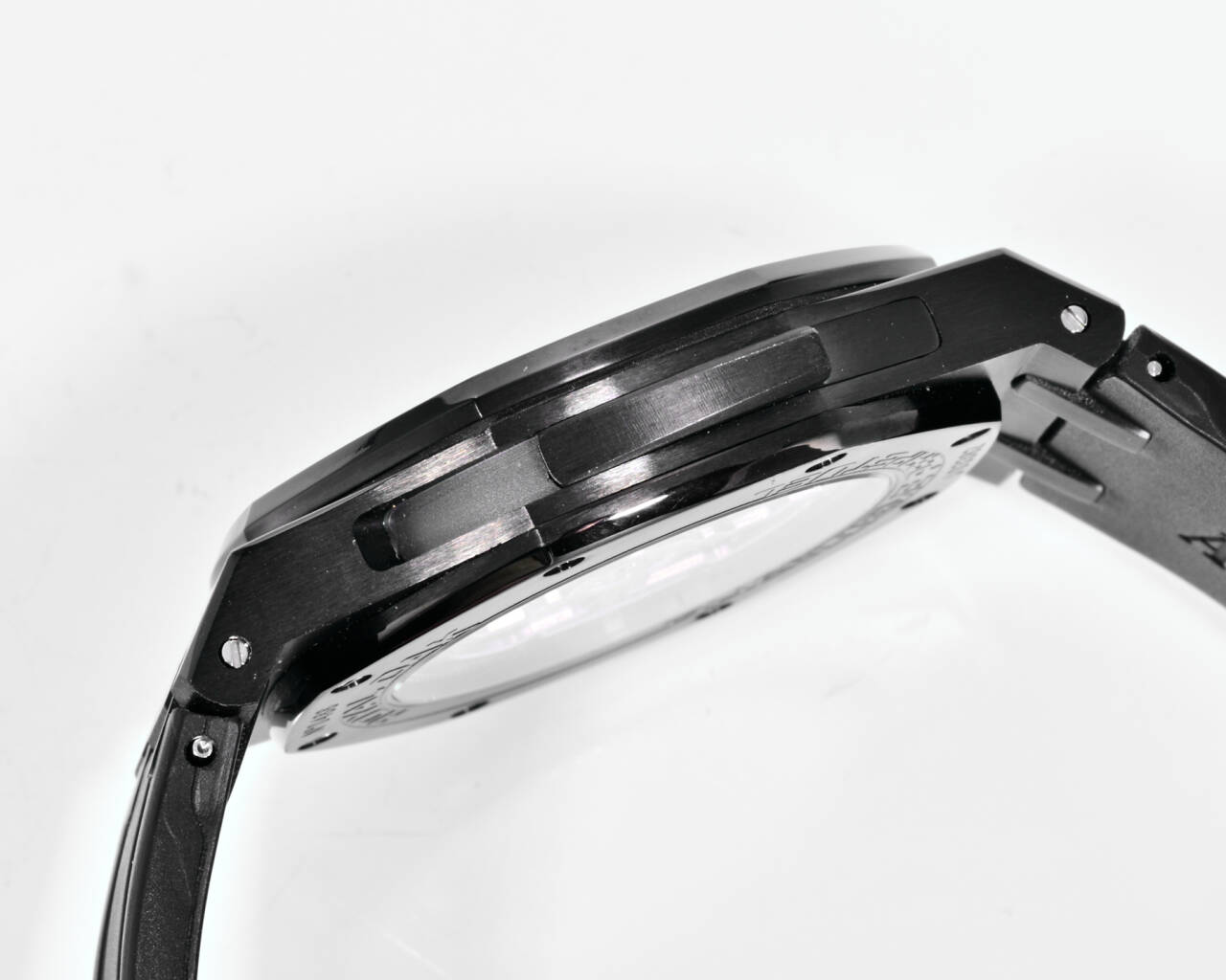 Audemars Piguet Royal Oak carica automatica 26591IP cassa nera, lunetta nera, quadrante grigio, cinturino in caucciù nero 37mm automatico da donna