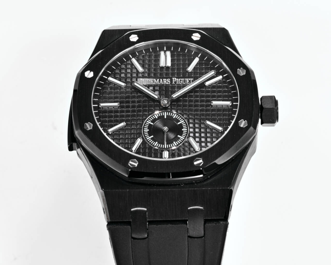 Audemars Piguet Royal Oak carica automatica 26591IP cassa nera, lunetta nera, quadrante grigio, cinturino in caucciù nero 37mm automatico da donna