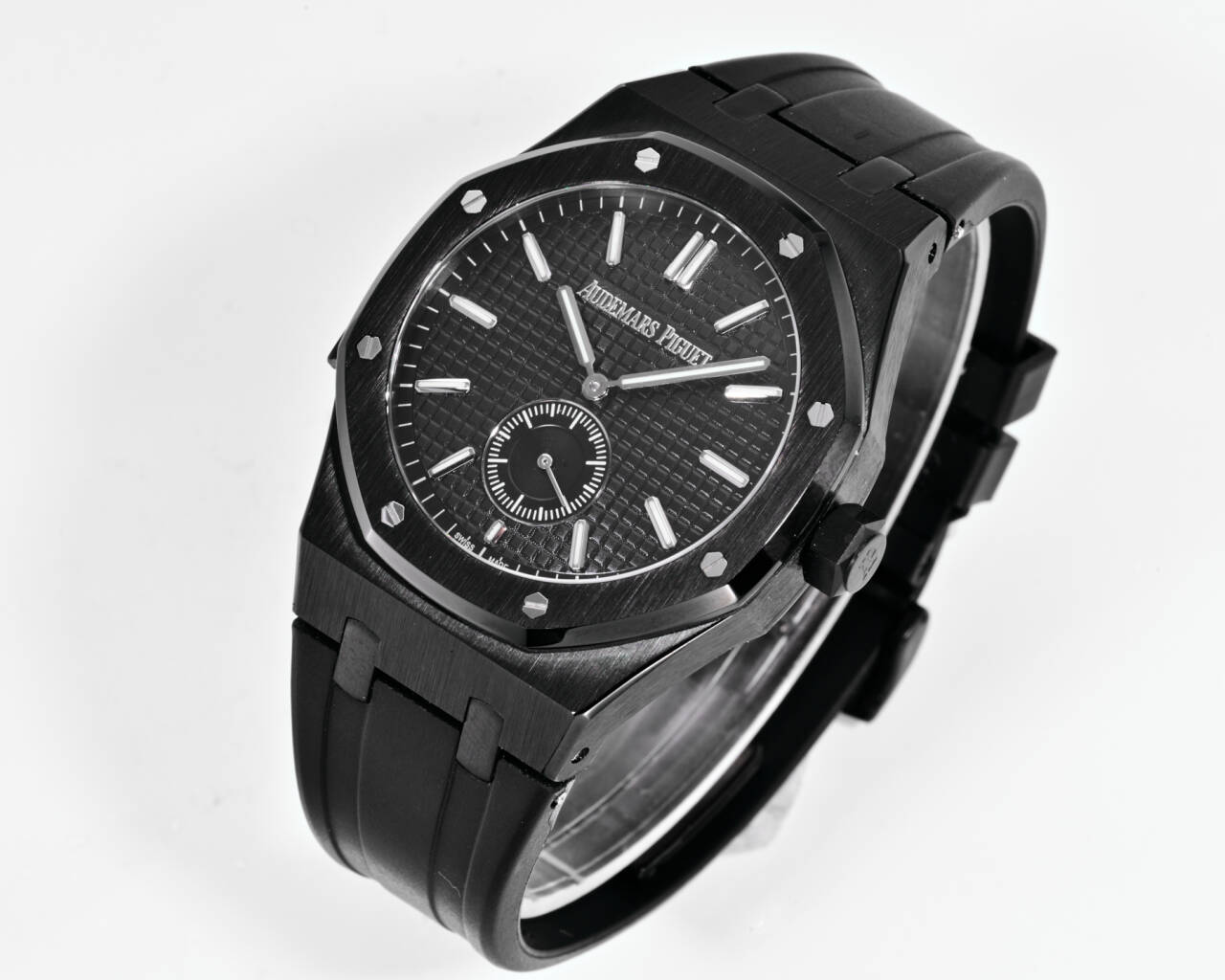 Audemars Piguet Royal Oak Selfwinding 26591IP black case black bezel grey dial black rubber strap 37mm Women s Automatic | BUY WATCHES USA luxury watches