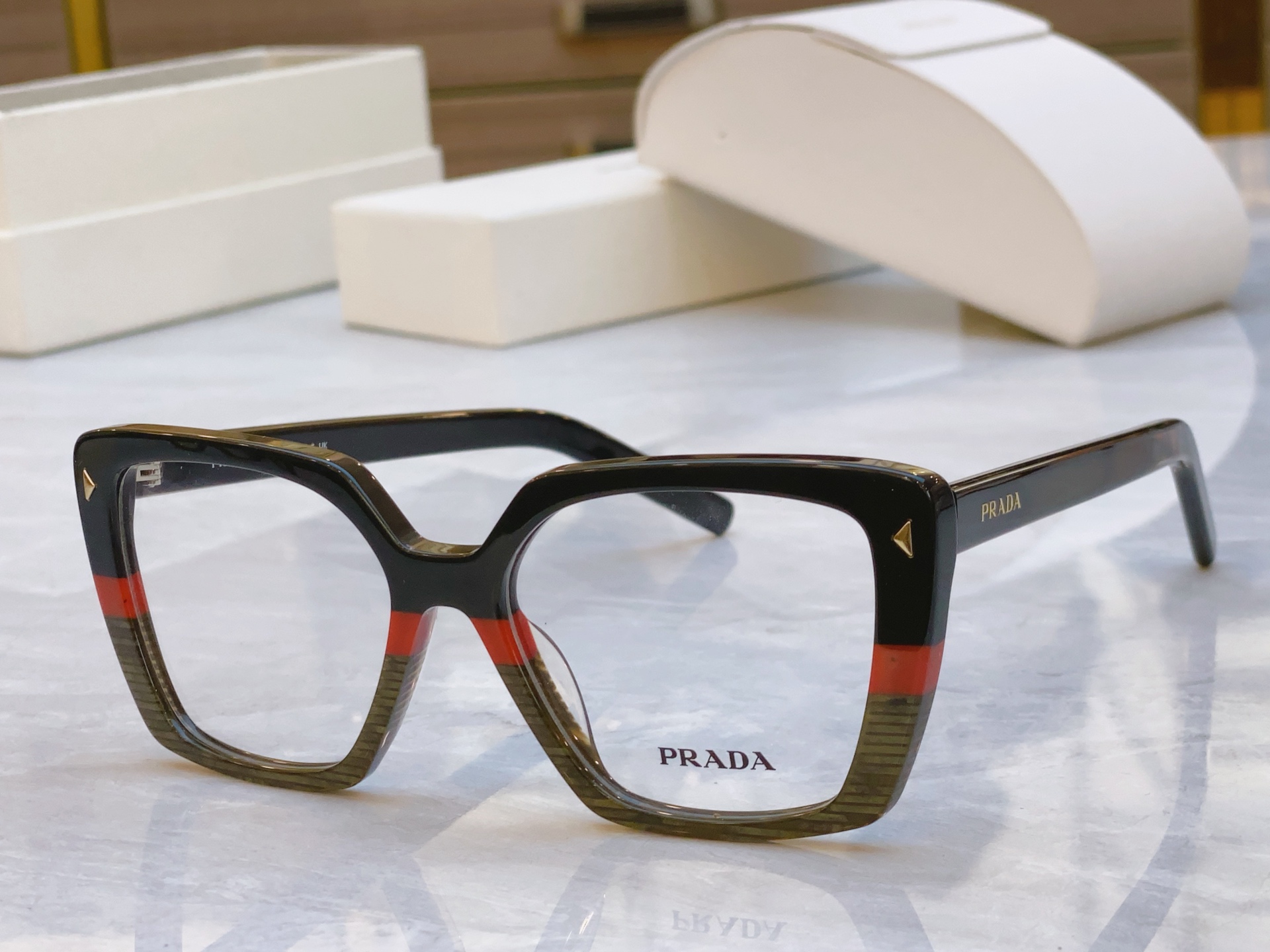 ，【PRAD*】普拉*达新款眼镜架，MODEL：PR 16ZV，SIZE：53口18-145