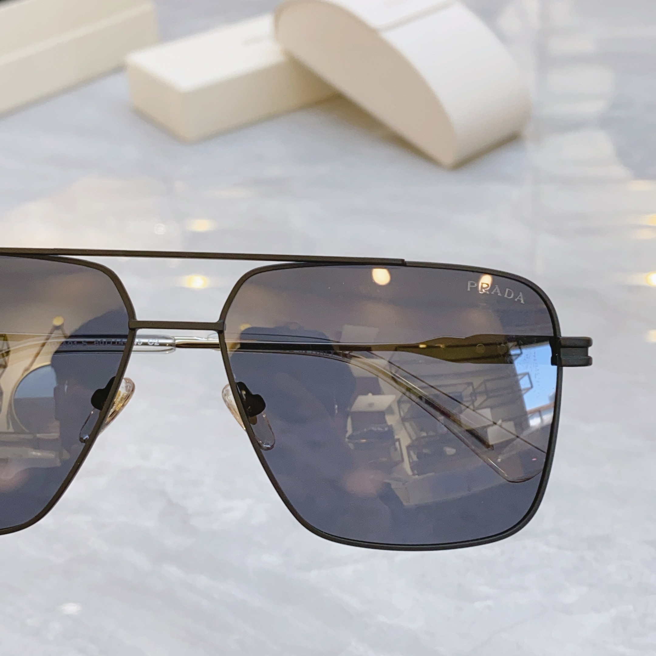 ，【PRAD*】普拉*达新款太阳镜🕶️，MODEL：PR A91-S，SIZE：60口14-145