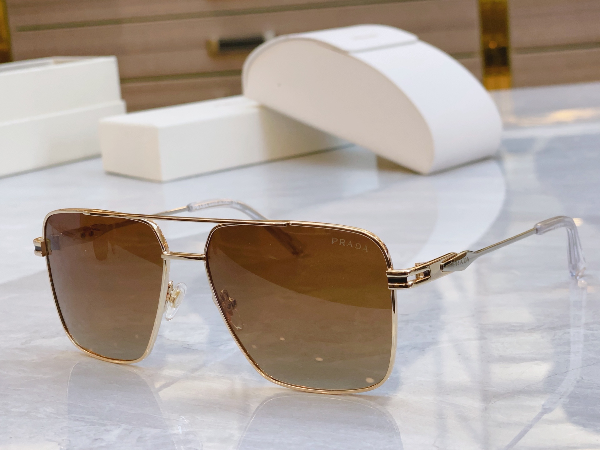 ，【PRAD*】普拉*达新款太阳镜🕶️，MODEL：PR A91-S，SIZE：60口14-145