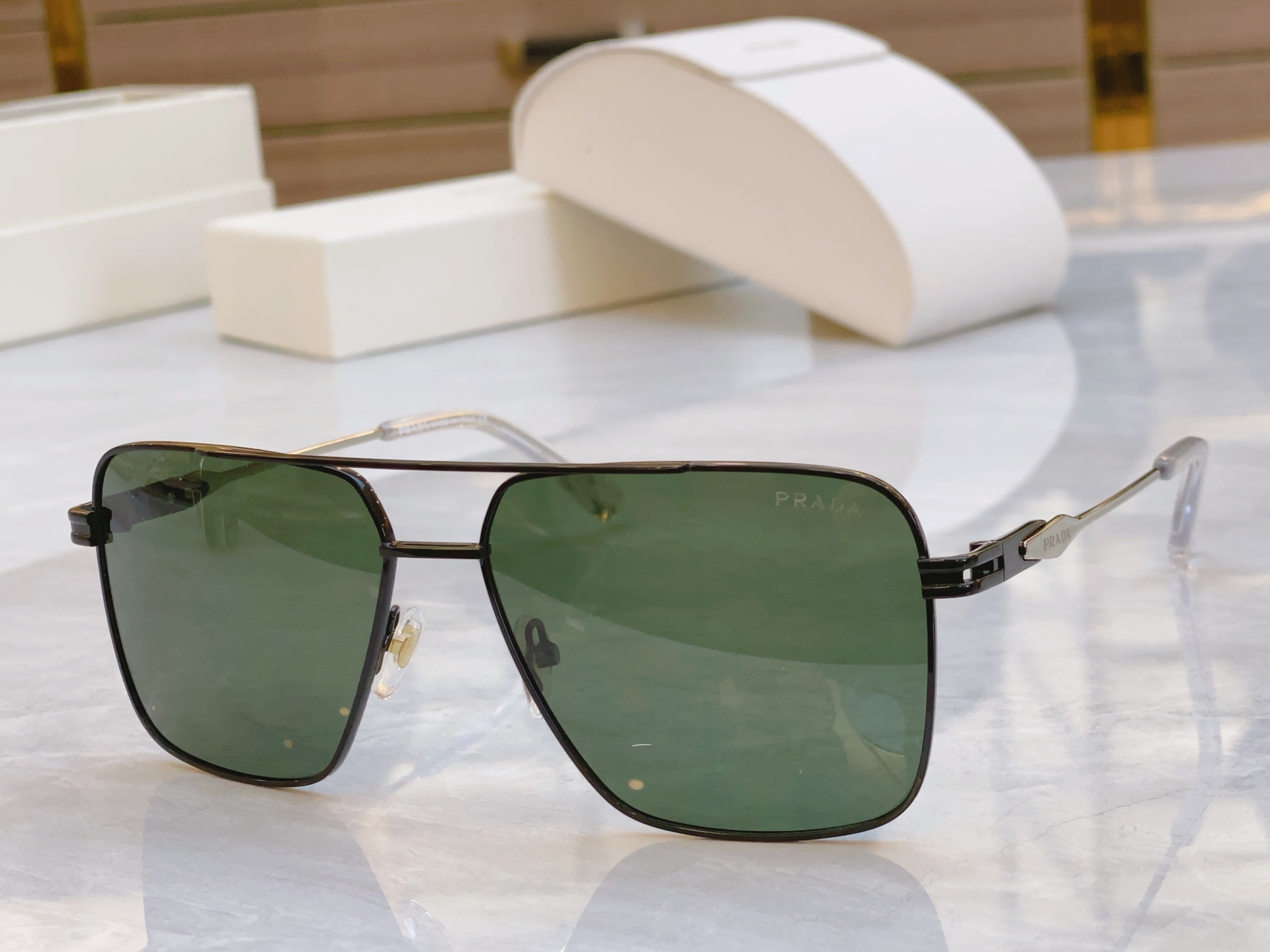 ，【PRAD*】普拉*达新款太阳镜🕶️，MODEL：PR A91-S，SIZE：60口14-145