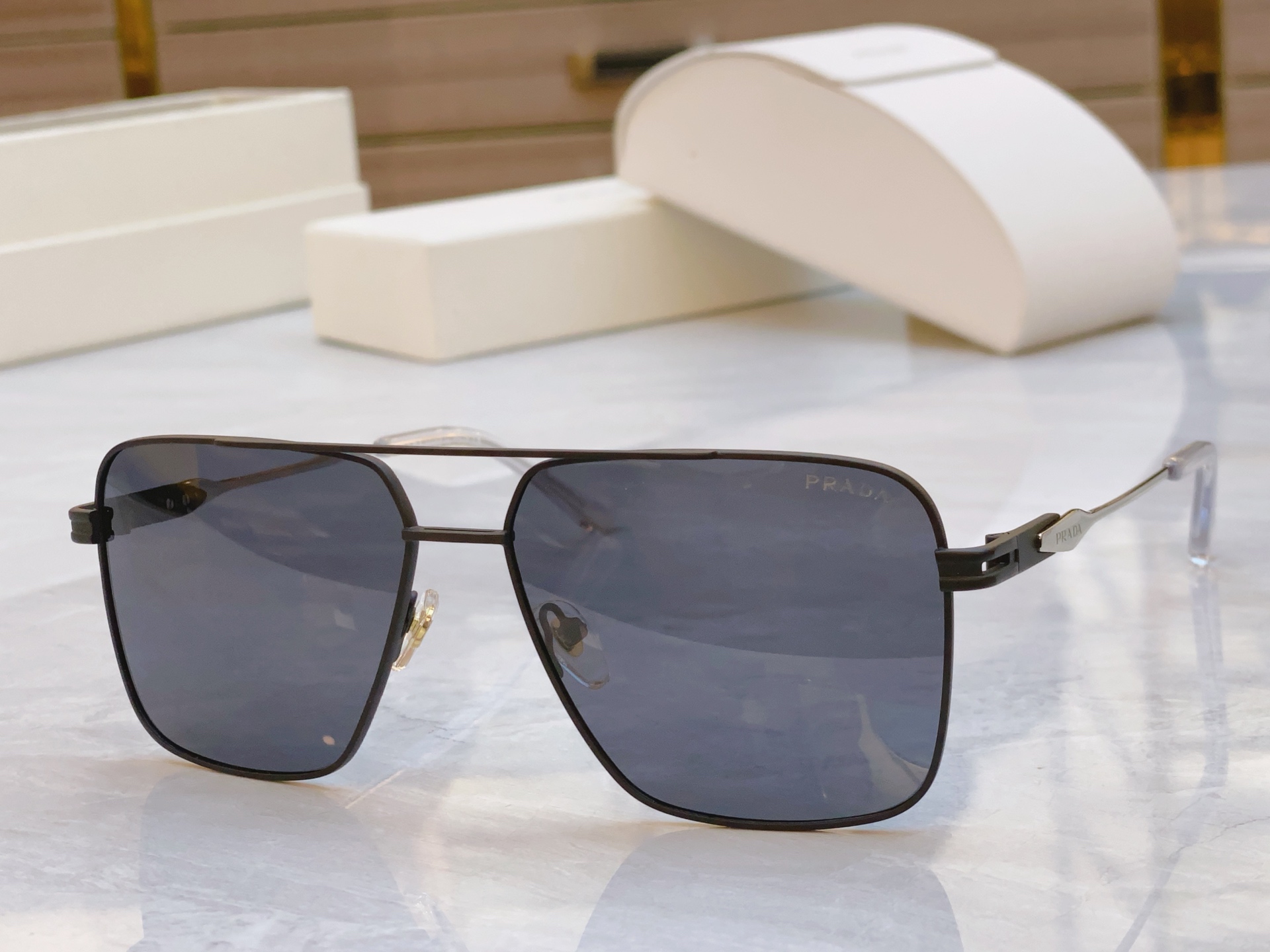 ，【PRAD*】普拉*达新款太阳镜🕶️，MODEL：PR A91-S，SIZE：60口14-145