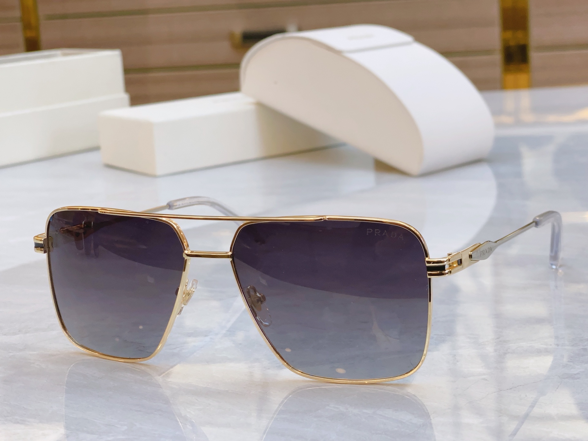 ，【PRAD*】普拉*达新款太阳镜🕶️，MODEL：PR A91-S，SIZE：60口14-145