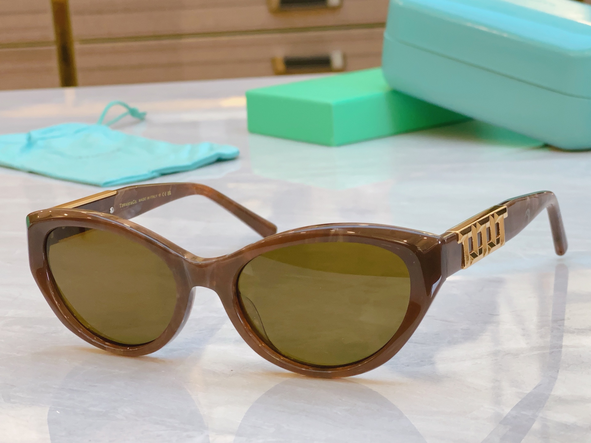 ，【Tiffany & Co.】蒂芙*尼新款太阳镜🕶️，Mod：TF5015，Size：56口19-14