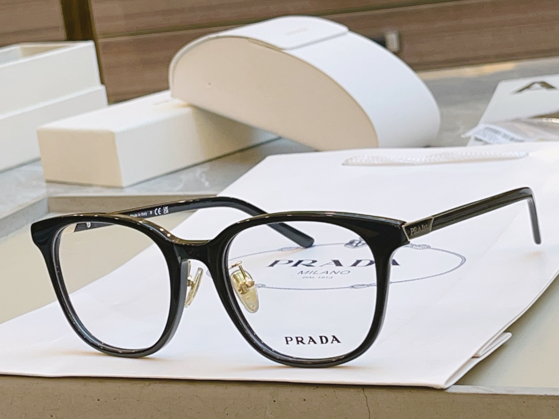 ，【PRAD*】普拉*达新款光学架，MODEL：VPR 14Z，SIZE：53口20-145