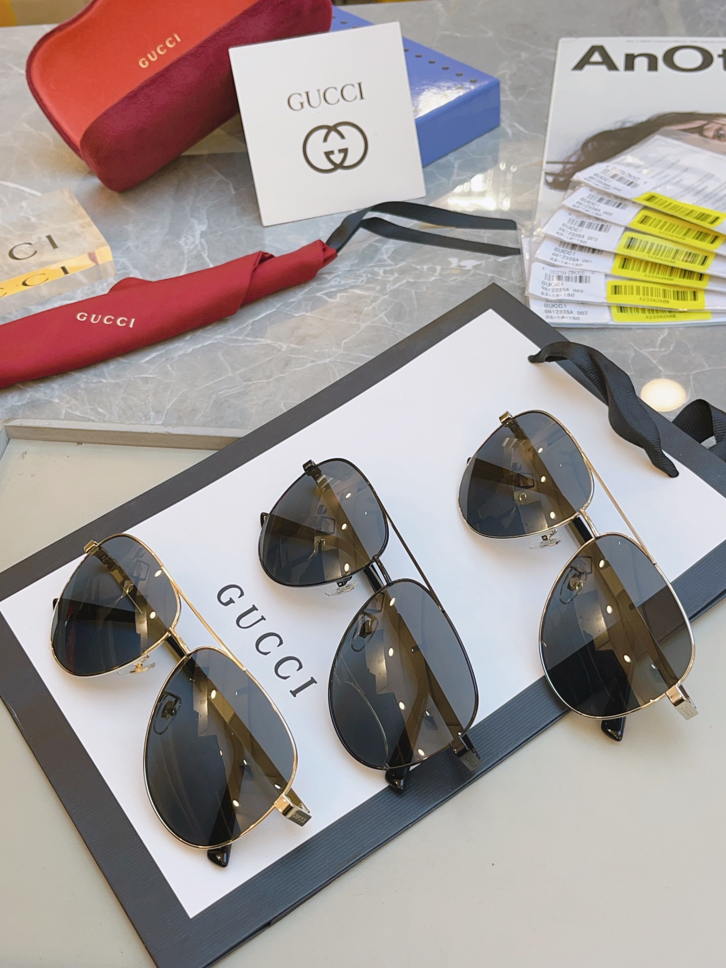 ，【GUCC*】古*驰新款太阳镜，MODEL：GG1233SA，SIZE：63口14-150