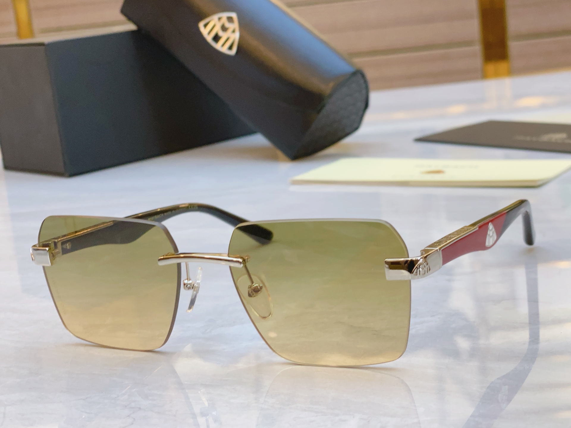 ，【MAYBAC*】迈巴*赫新款太阳镜🕶️🕶️，MODELPA/ WDF - M10，SIZE：60口1