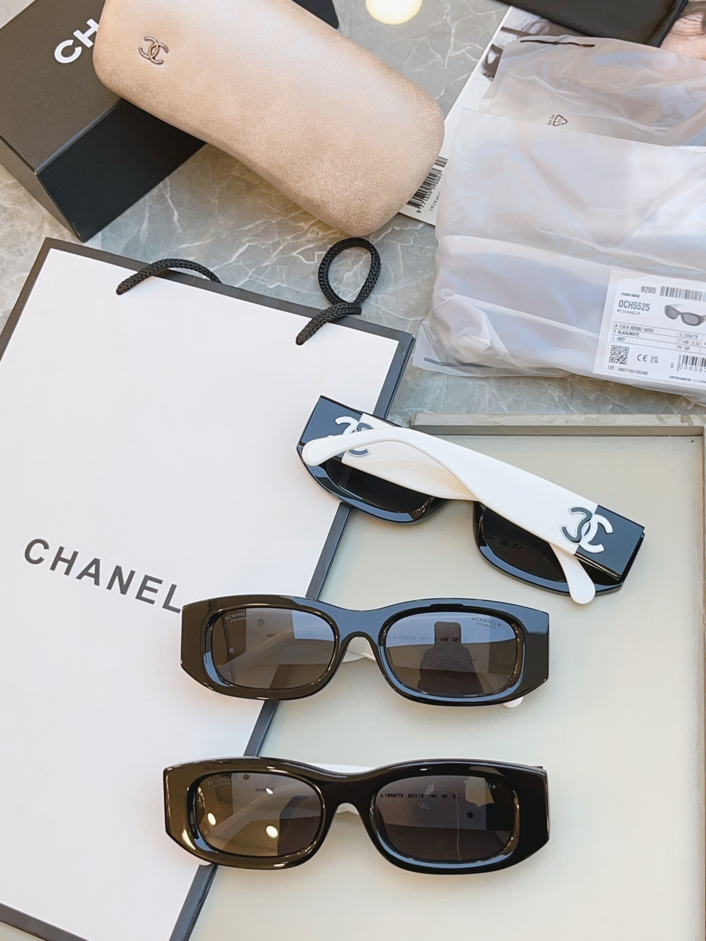 ，【CHANE*】香奈儿新款太阳镜🕶️，高版本，MODEL：CH5525，SIZE：52口19-140