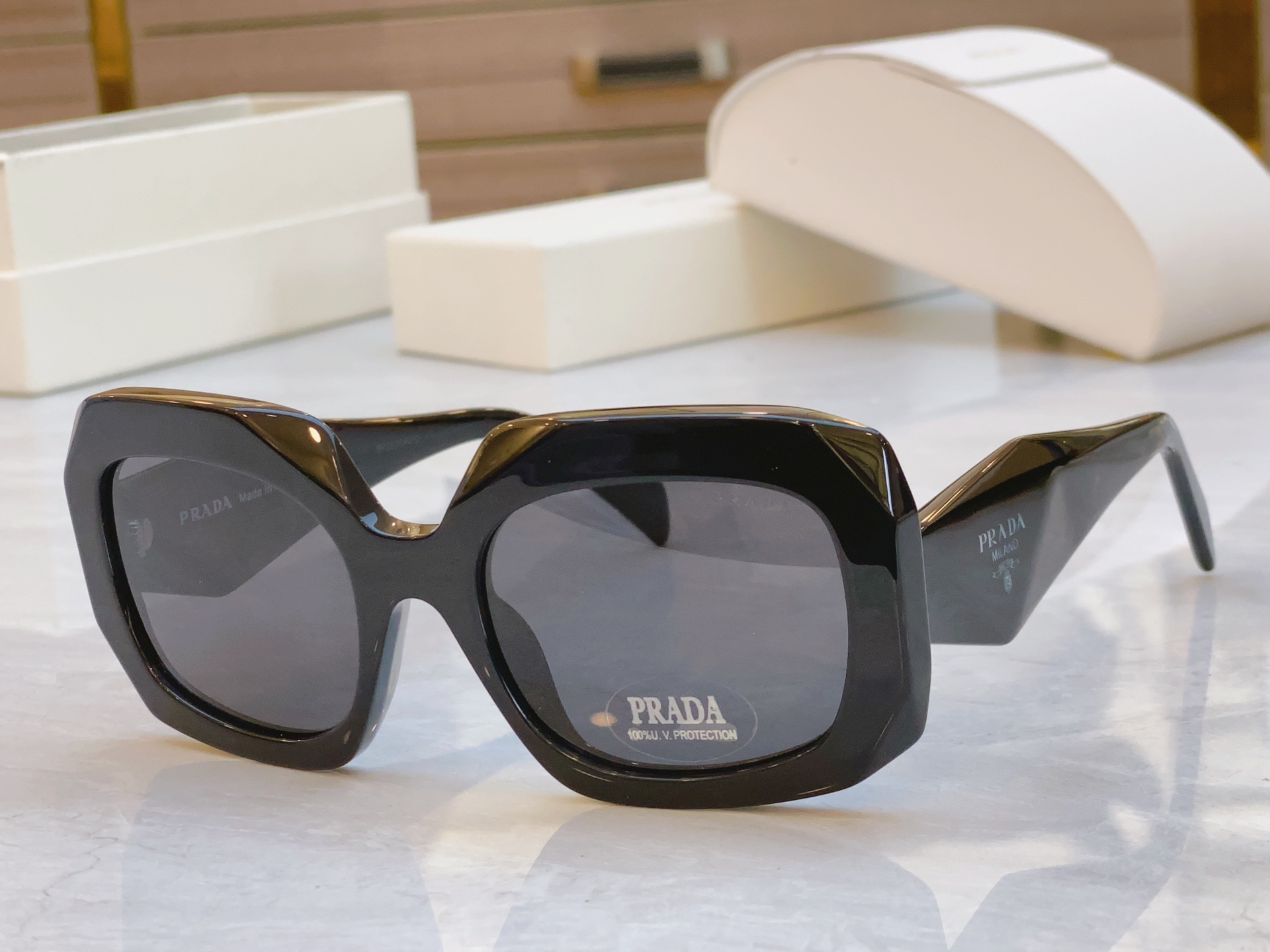，【PRAD*】普拉*达新款太阳镜🕶️，MODEL：OPRB23S，SIZE：54口20-145