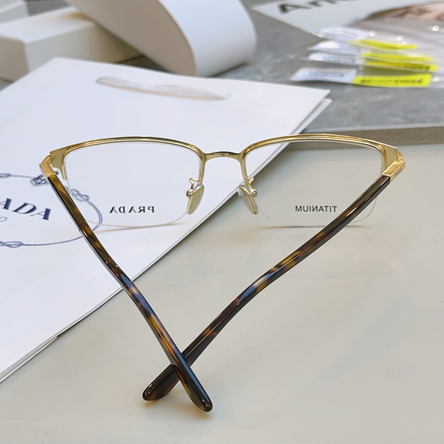 ，【PRAD*】普拉*达新款眼镜架，MODEL：VPR 53Y，SIZE：55口18-145