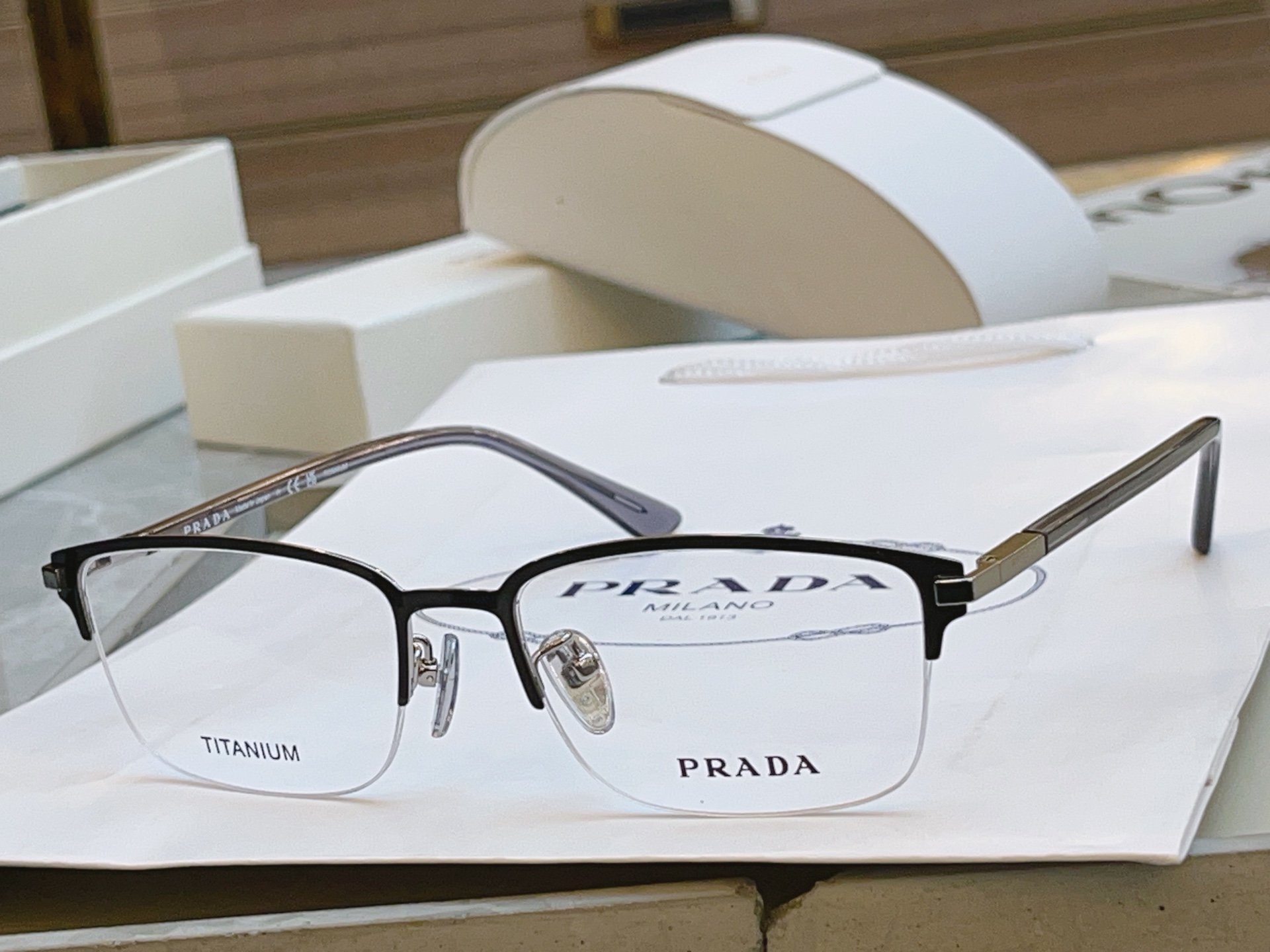 ，【PRAD*】普拉*达新款眼镜架，MODEL：VPR 53Y，SIZE：55口18-145