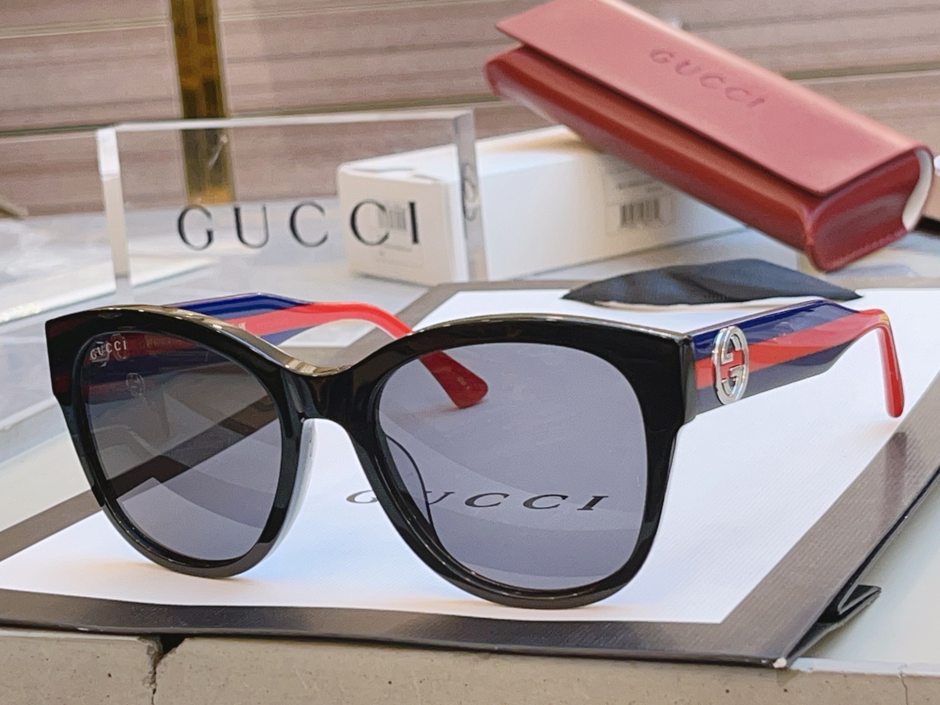 ，【GUCC*】古*驰新款太阳镜，高版本✨，GG1866SK，SIZE56口19-145 XL