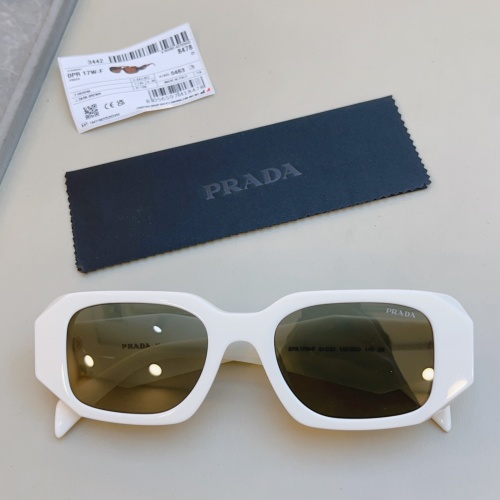 Prada SPR 17W-F White Frame Sunglasses with Brown Lenses - Stylish & Trendy 1 Prada SPR 17W-F White Frame Sunglasses with Brown Lenses - Stylish & Trendy