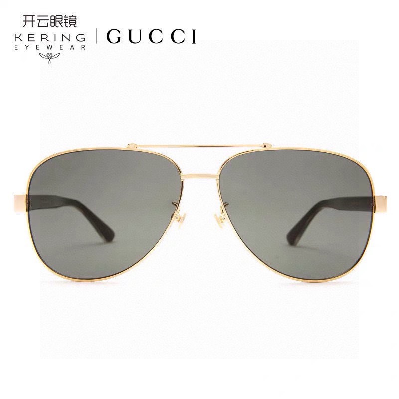 ， 齐色到了 高品质【GUCC*】古*驰 GG0528S 超经典蛤蟆款 高品质 新款金属墨镜 蛤蟆镜男女
