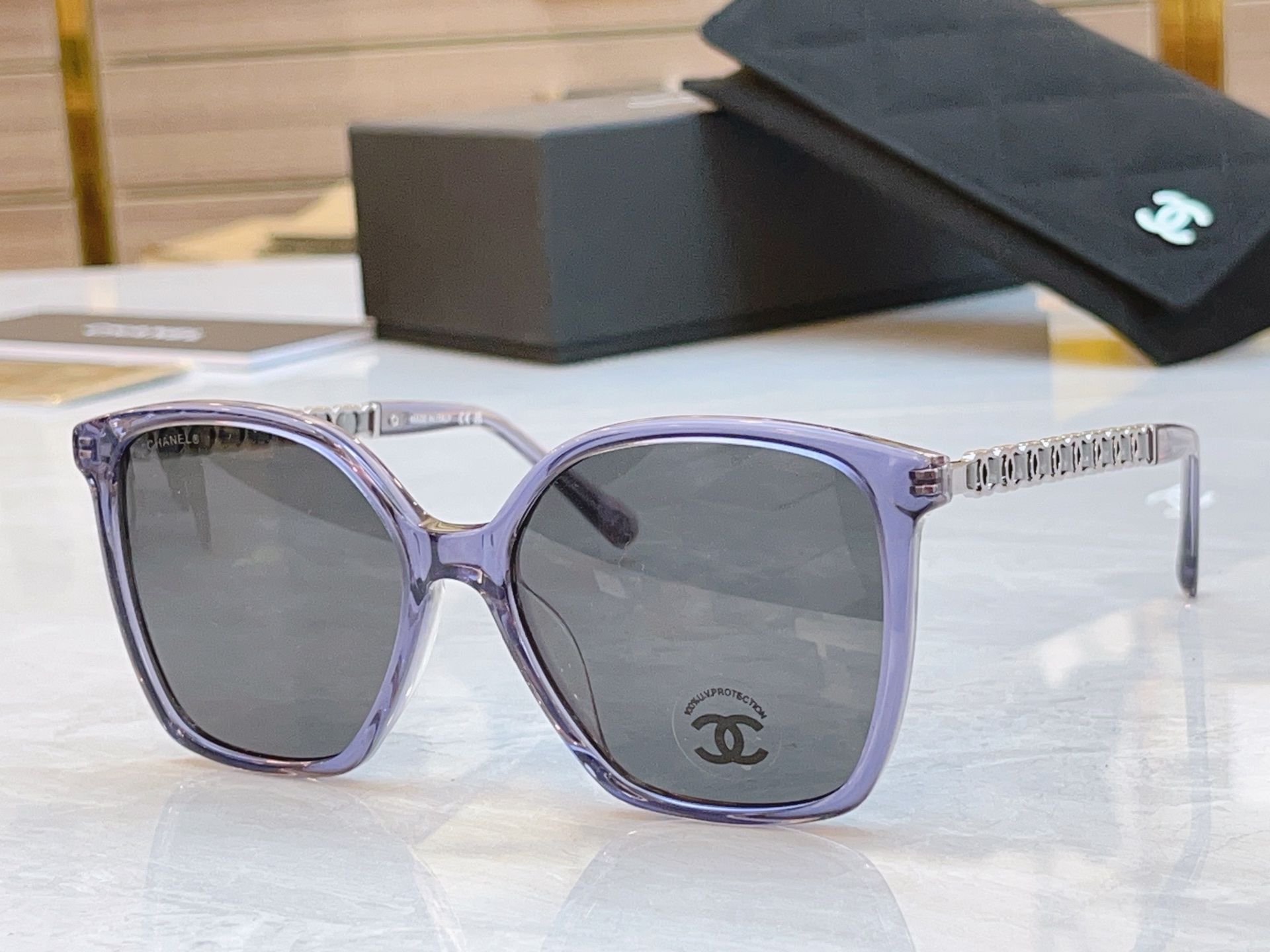 ，【CHANE*】香奈儿新款太阳镜🕶️🕶️，MODEL：CH5545，SIZE：54口18-145