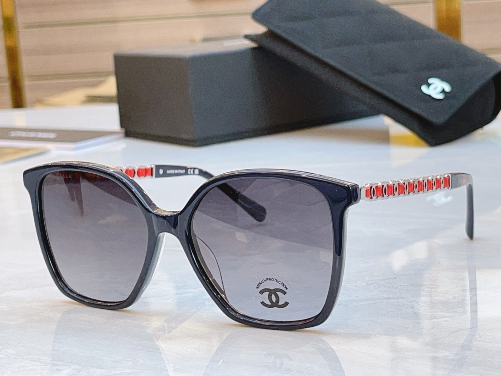 ，【CHANE*】香奈儿新款太阳镜🕶️🕶️，MODEL：CH5545，SIZE：54口18-145