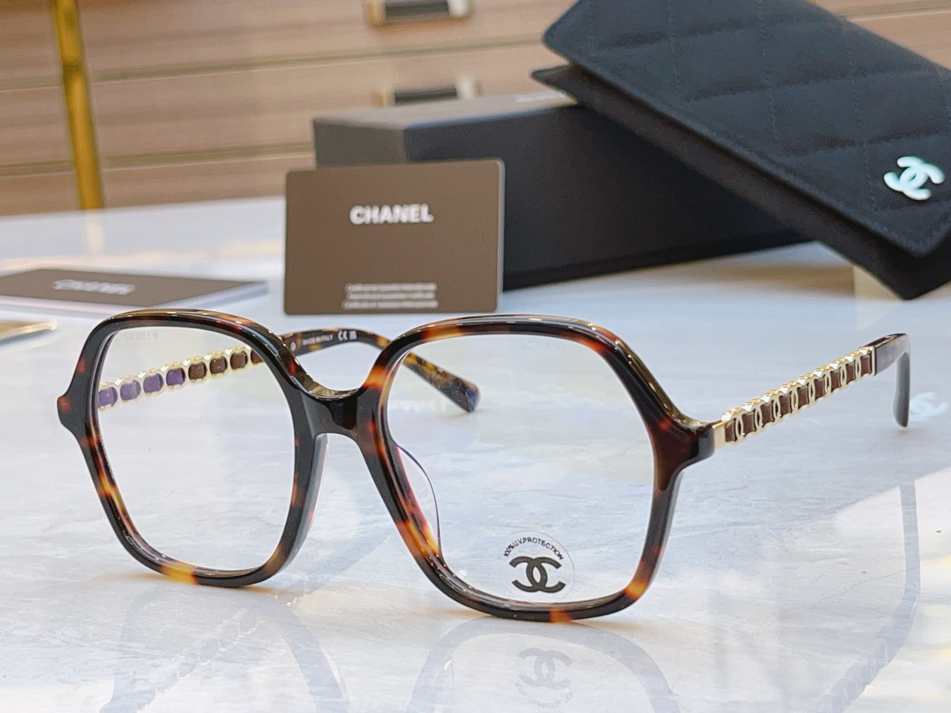 ，【CHANE*】香奈儿新款眼镜架，MODEL：CH3489Q，SIZE：55口19-145