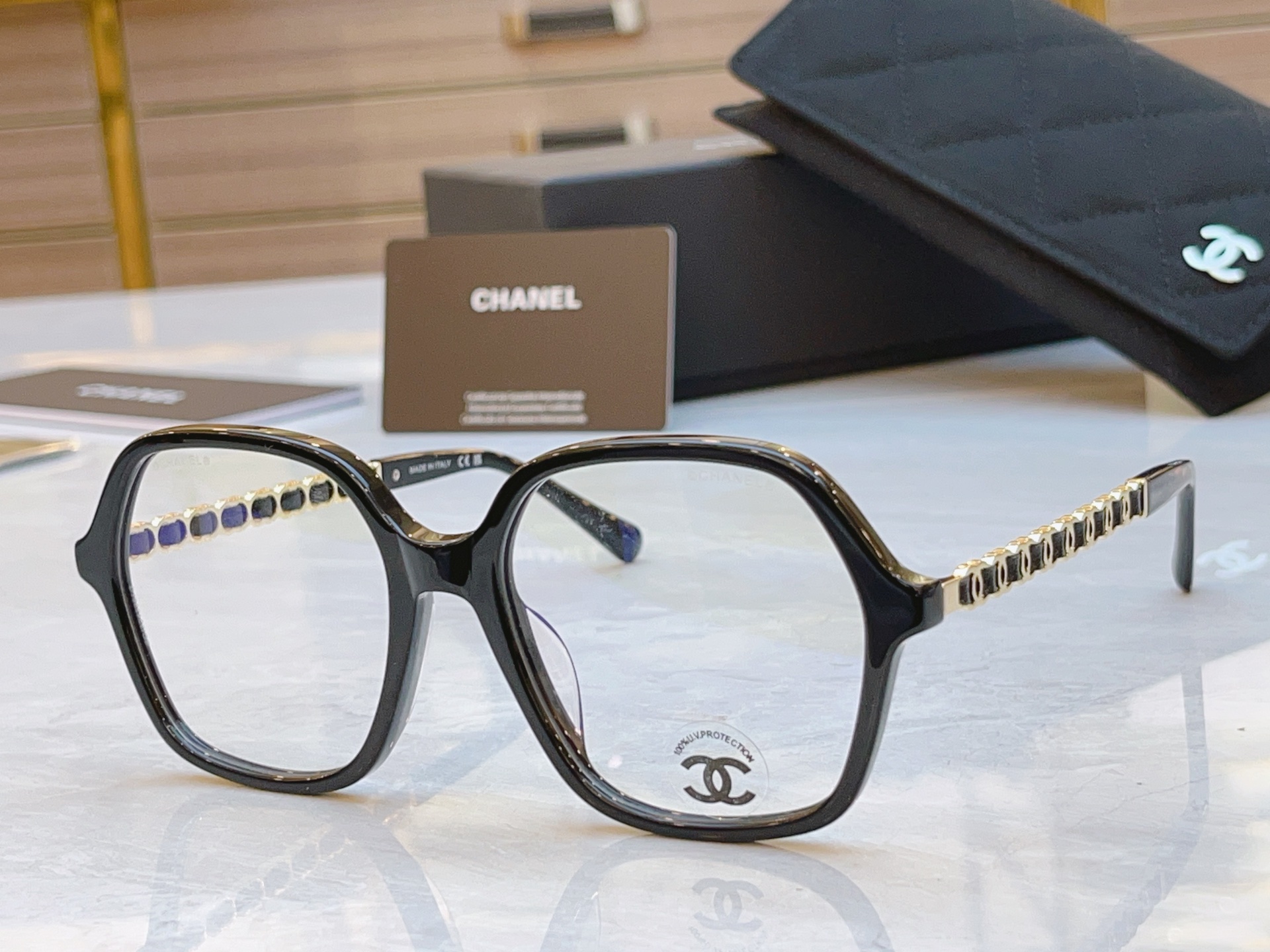 ，【CHANE*】香奈儿新款眼镜架，MODEL：CH3489Q，SIZE：55口19-145