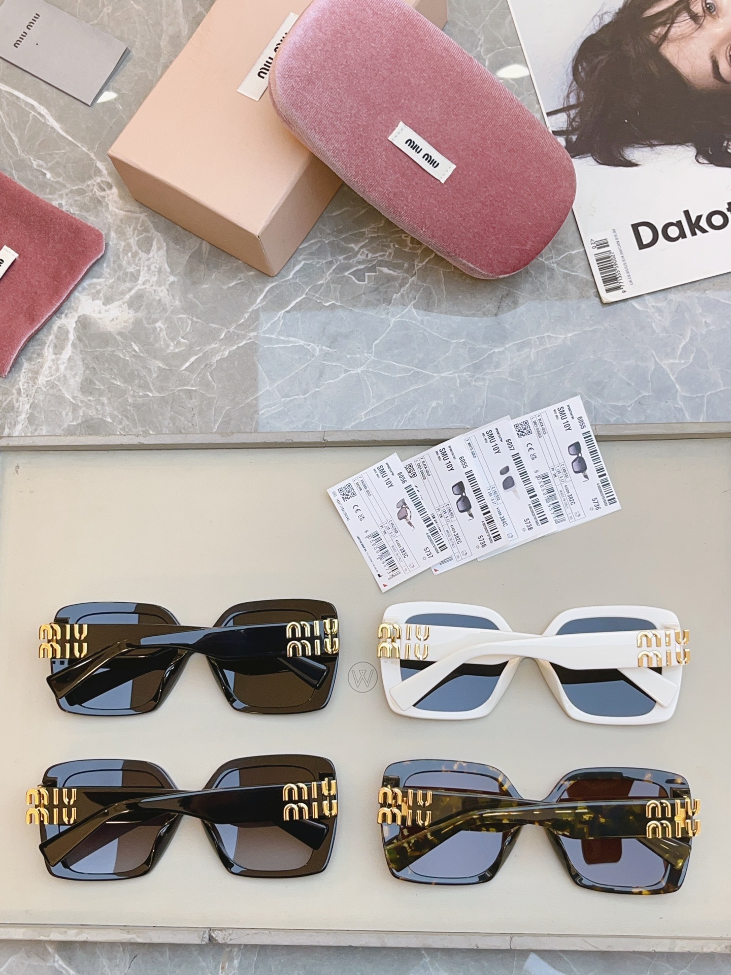 ，【MIUMI*】缪*缪新款太阳镜🕶️，ModSMU 10Y，高版本✨SIZE56口17-135