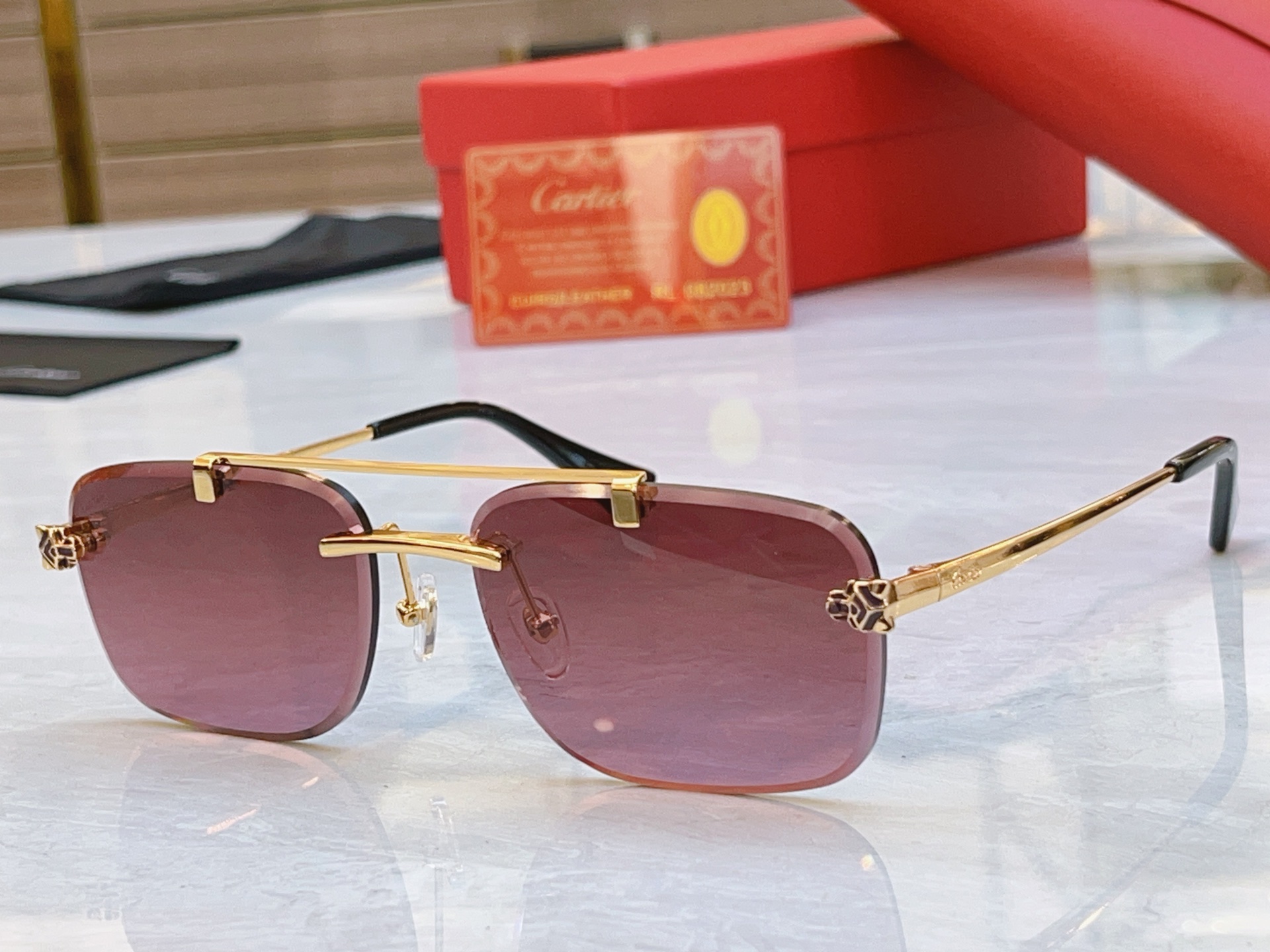 ，【CARTIE*】卡地*亚新款太阳镜，CT01586O，size60口18-142