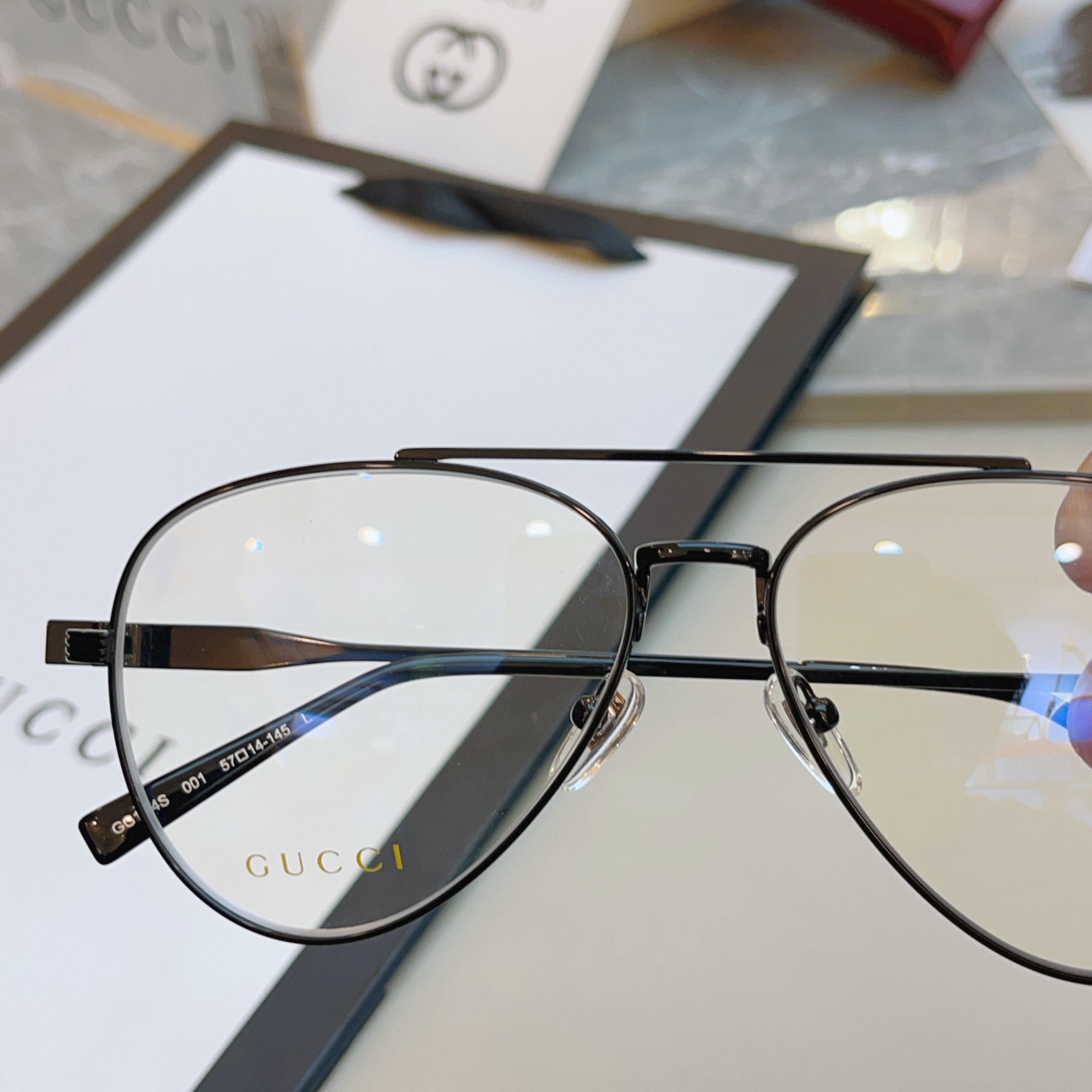 ，【GUCC*】古*驰新款眼镜架，MODEL：GG1874S， SIZE：57口14-145