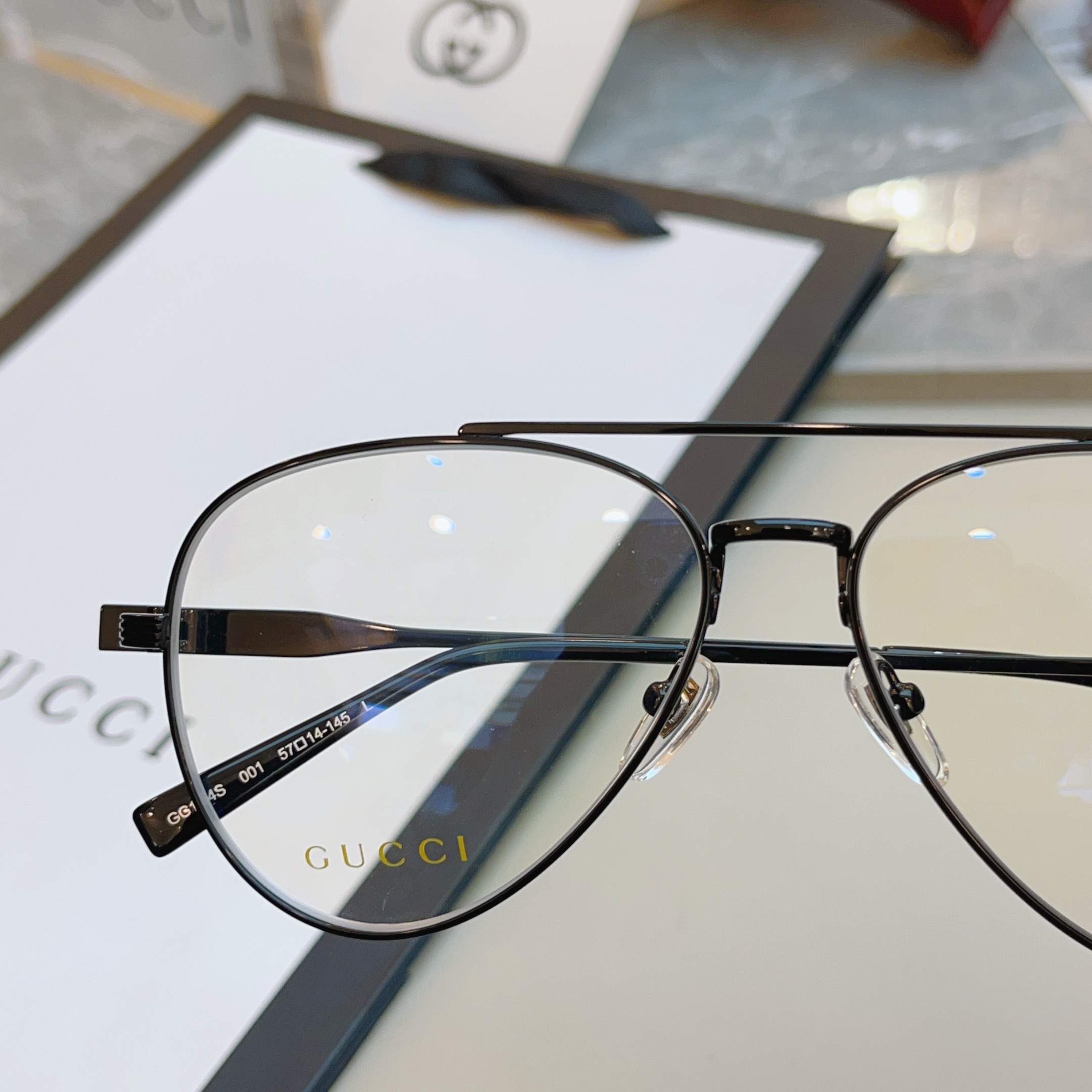 ，【GUCC*】古*驰新款眼镜架，MODEL：GG1874S， SIZE：57口14-145