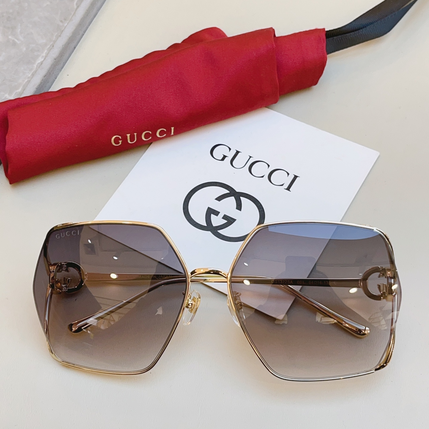 ，【GUCC*】古驰新款太阳镜🕶️🕶️，MODEL：GG1322SA，SIZE:64口16-135 L