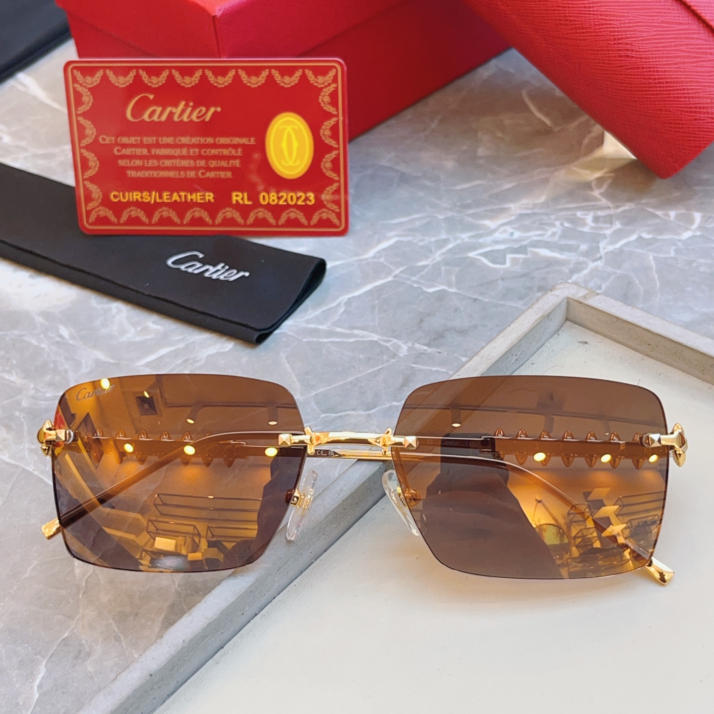 ，【CARTIE*】卡地*亚新款太阳镜🕶️，高版本✨CT0545S，size: 58口17-140
