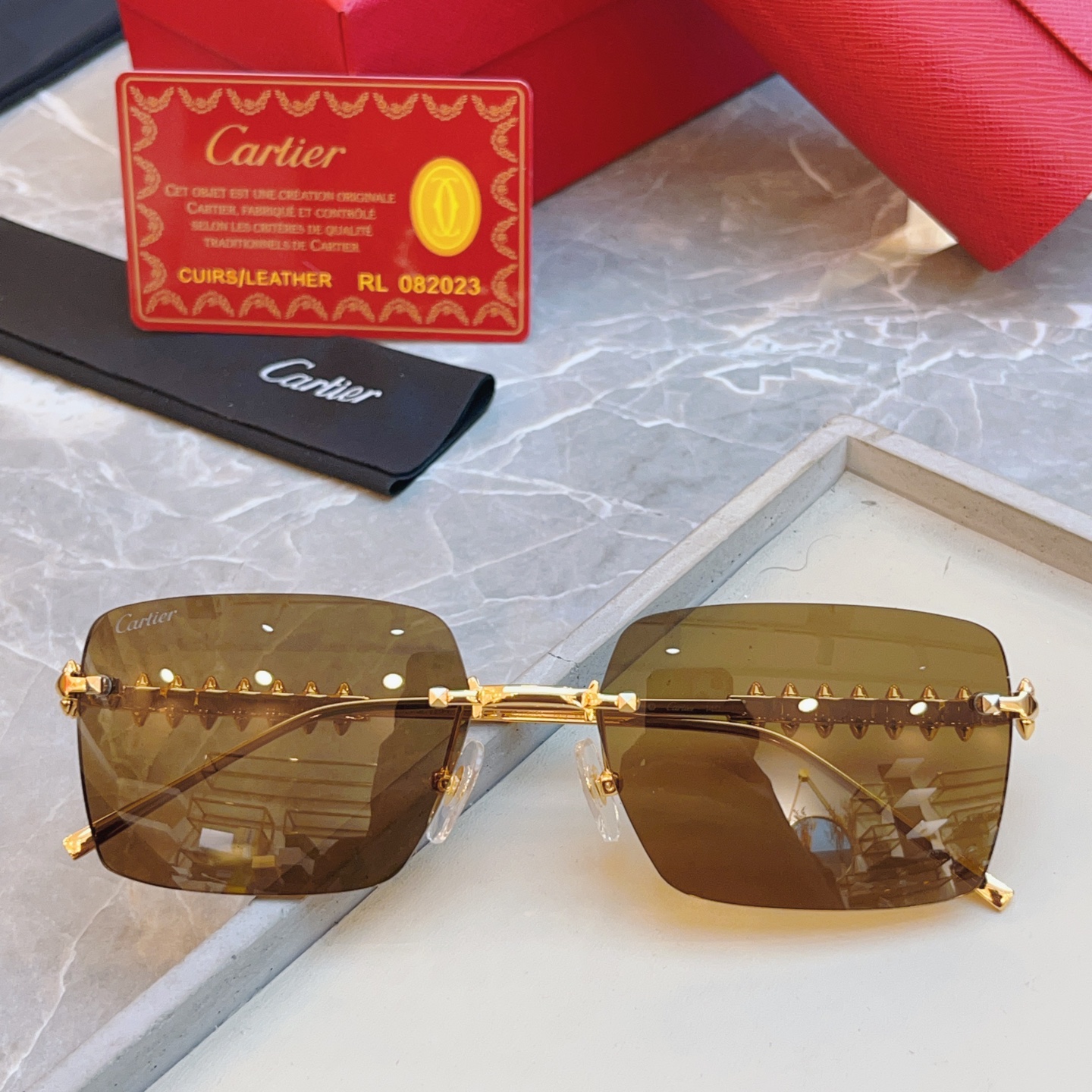 ，【CARTIE*】卡地*亚新款太阳镜🕶️，高版本✨CT0545S，size: 58口17-140