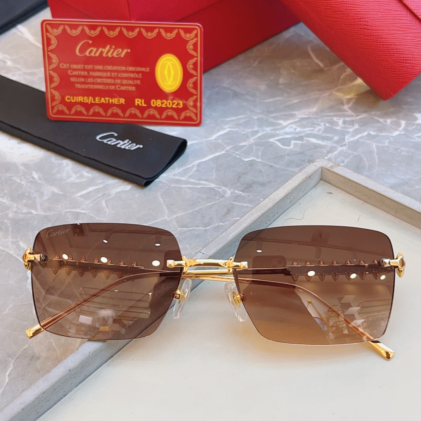 ，【CARTIE*】卡地*亚新款太阳镜🕶️，高版本✨CT0545S，size: 58口17-140