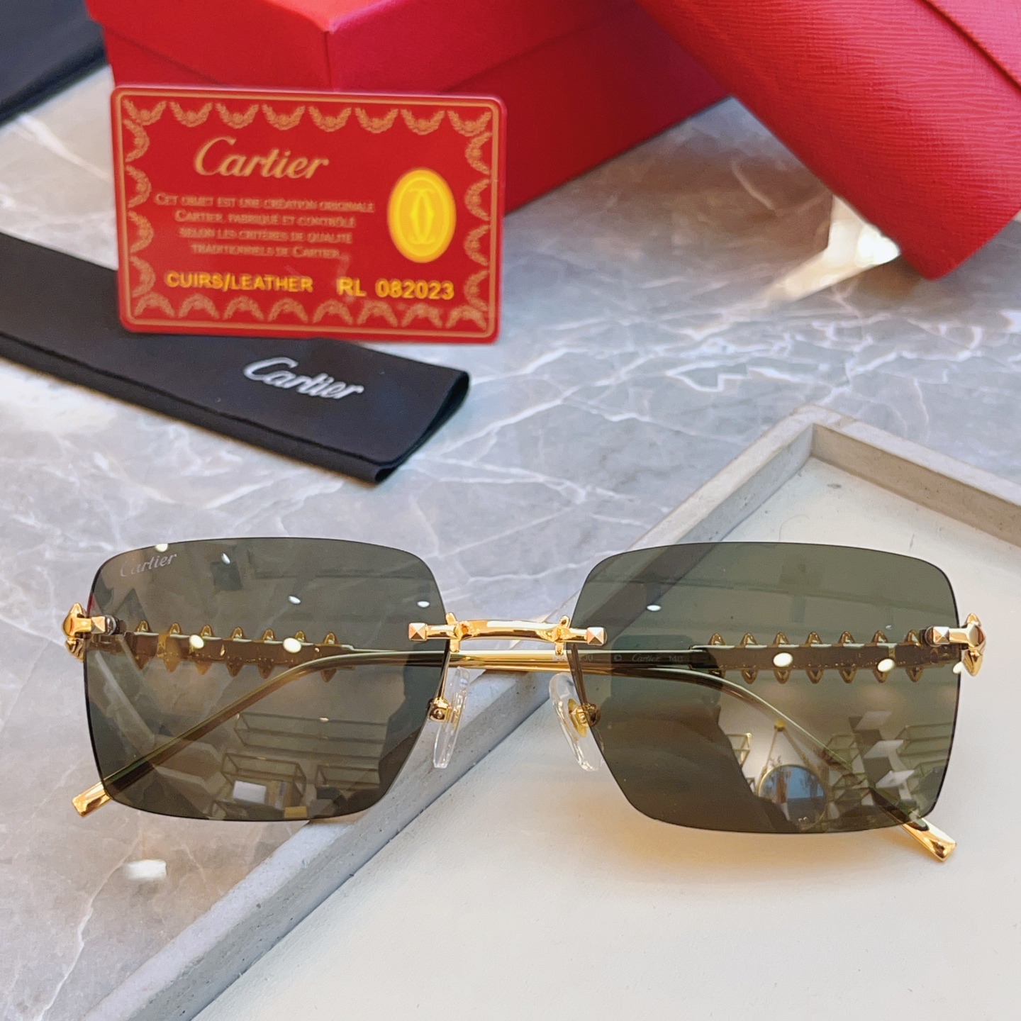 ，【CARTIE*】卡地*亚新款太阳镜🕶️，高版本✨CT0545S，size: 58口17-140