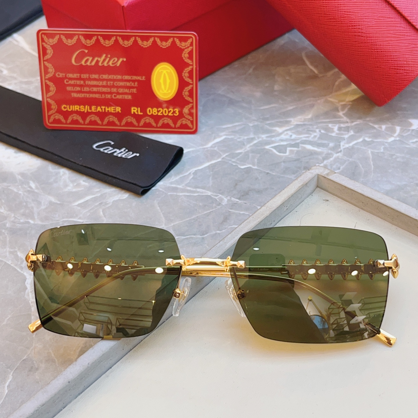 ，【CARTIE*】卡地*亚新款太阳镜🕶️，高版本✨CT0545S，size: 58口17-140